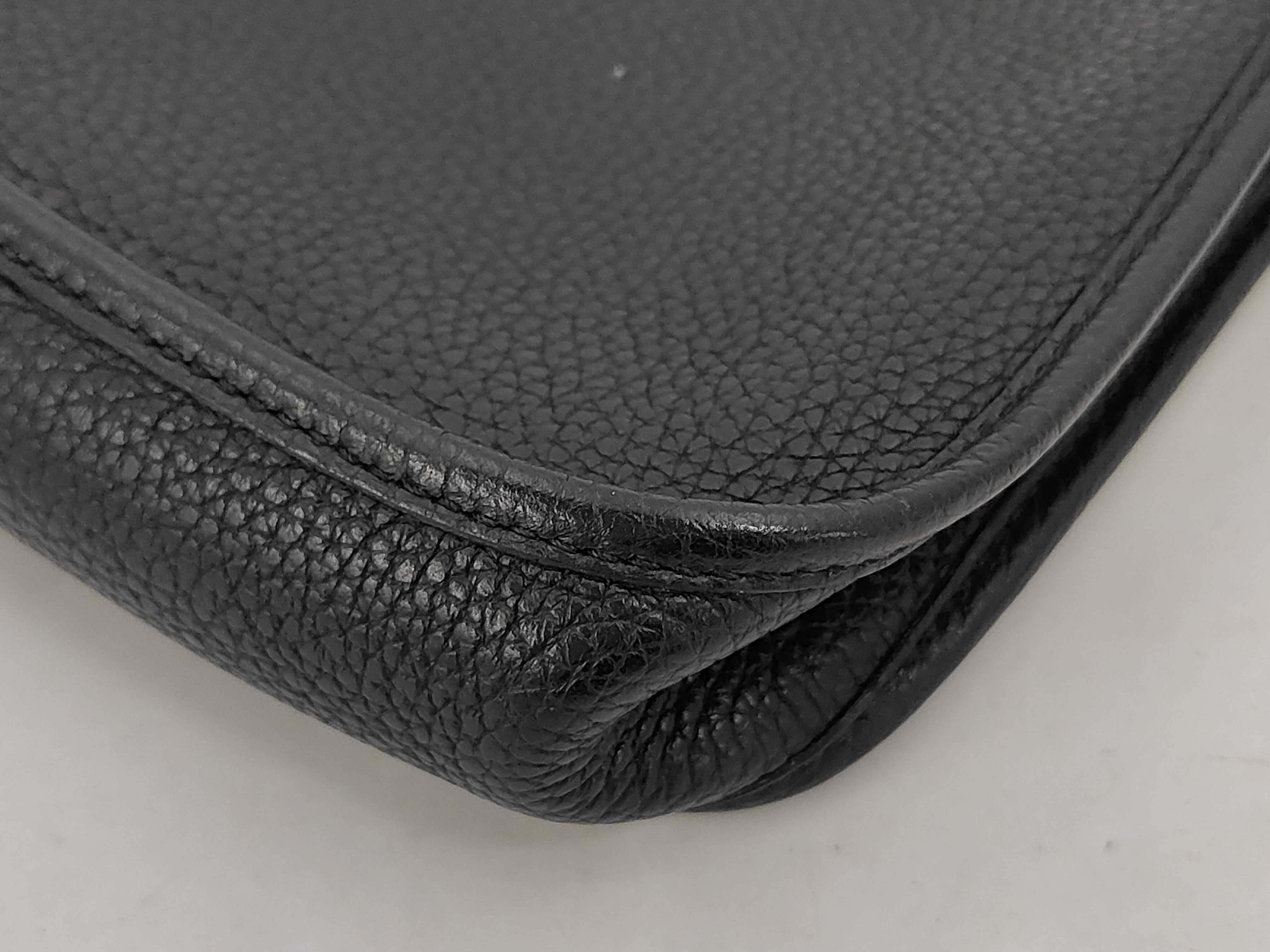 Evelyne TPM Taurillon Leather Shoulder Bag (Black, Y Stamp) — view 3