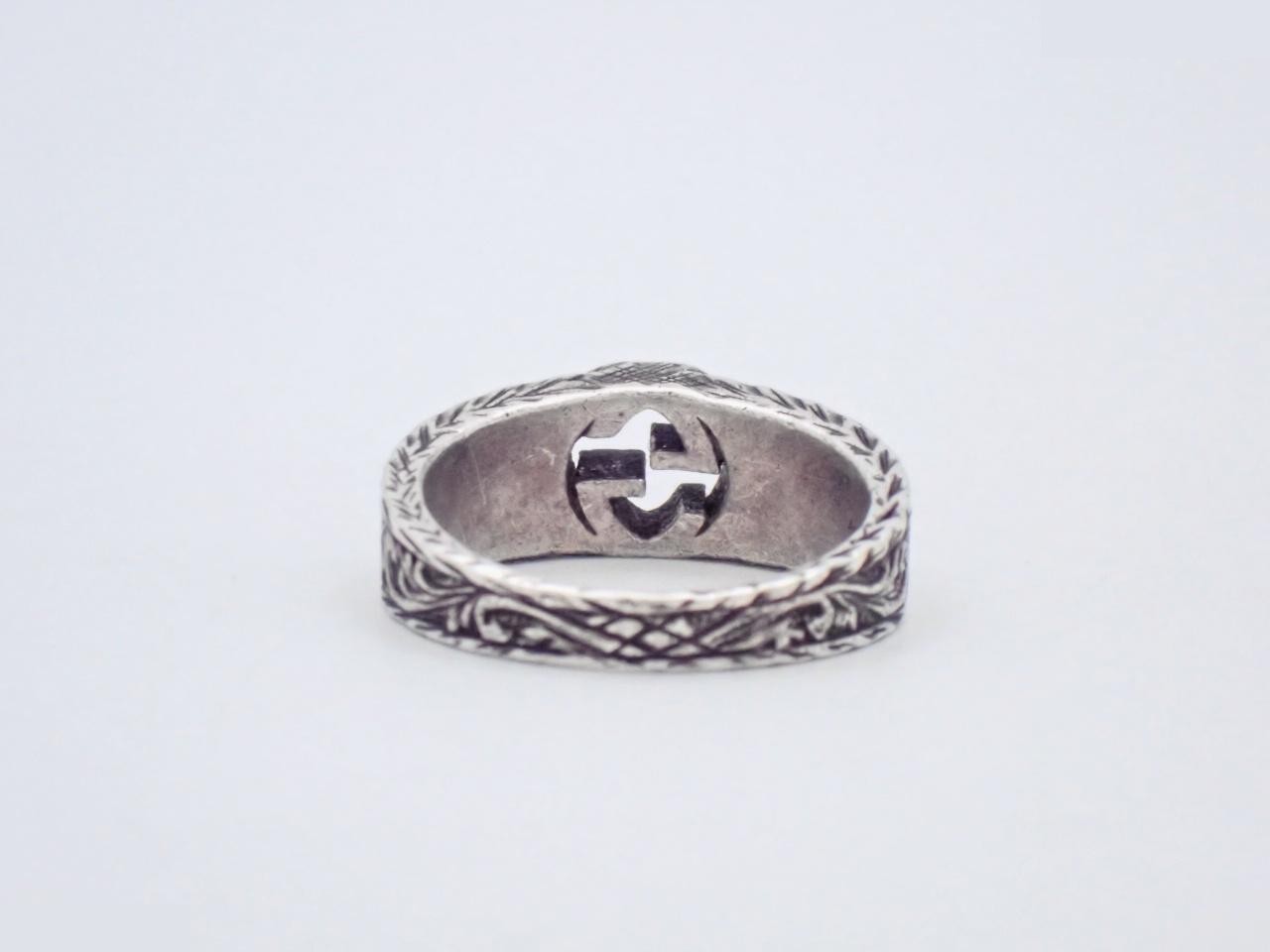 Ag925 Interlocking Ring, 6.2g, Stamped #15, Actual Size #14 — view 2
