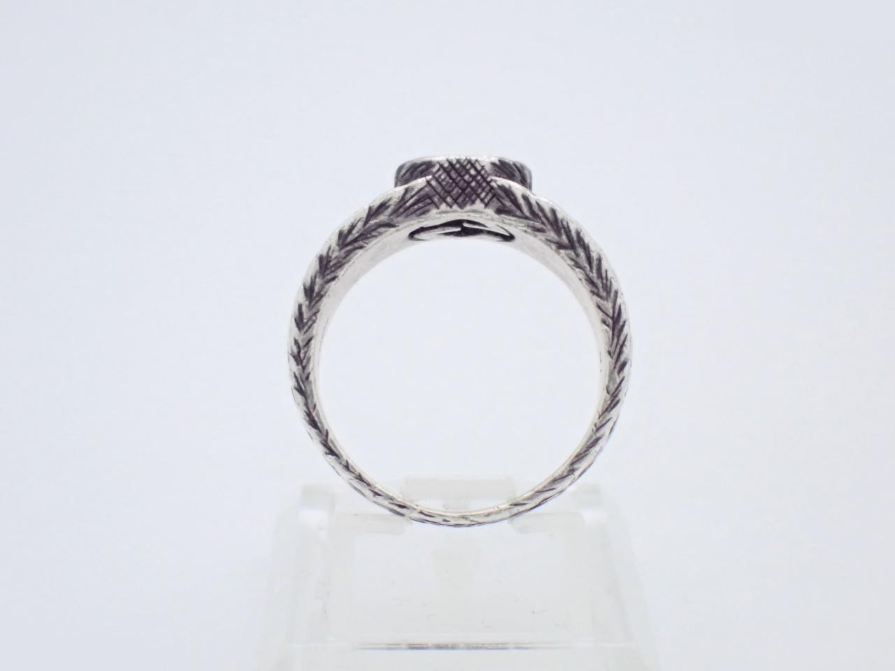 Ag925 Interlocking Ring, 6.2g, Stamped #15, Actual Size #14 — view 3