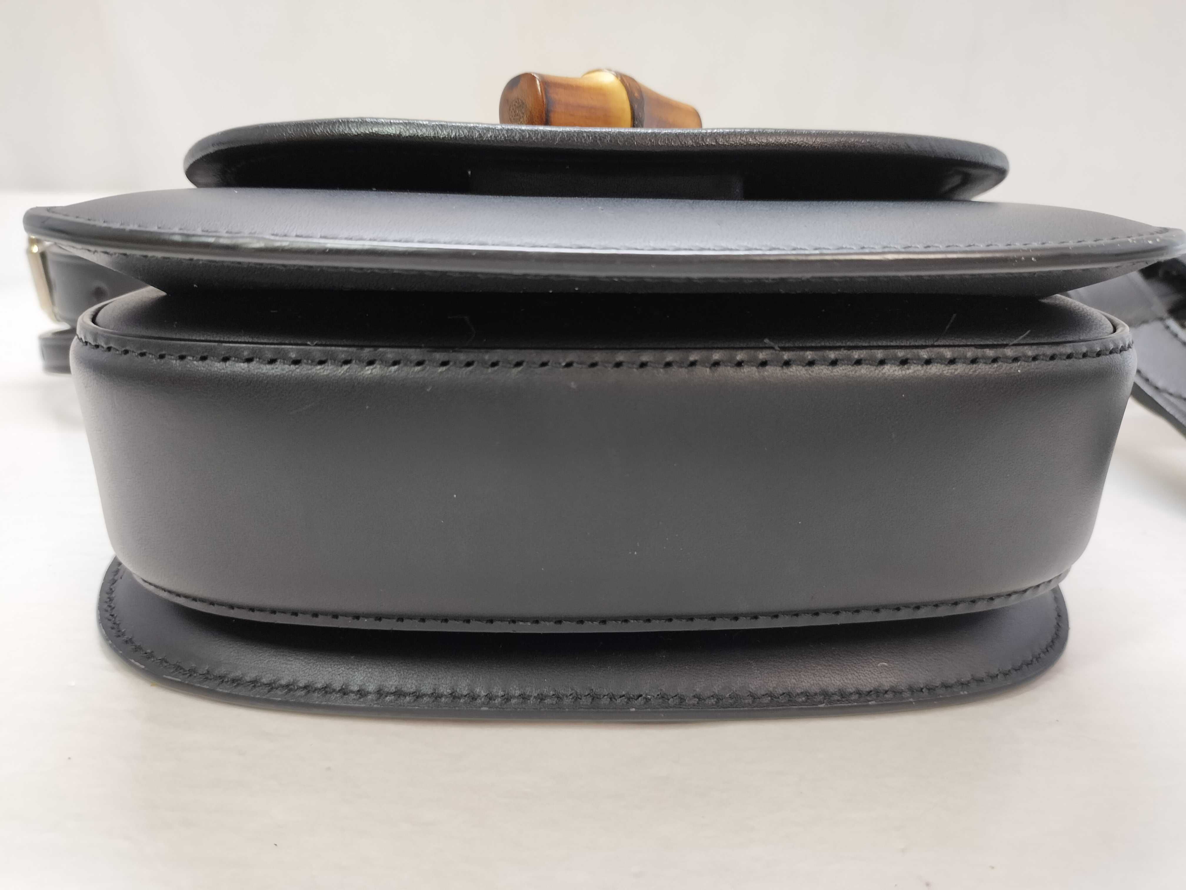 Bamboo Leather Mini Waist Bag with Black and Silver Hardware featuring a Horsebit Design. — view 12