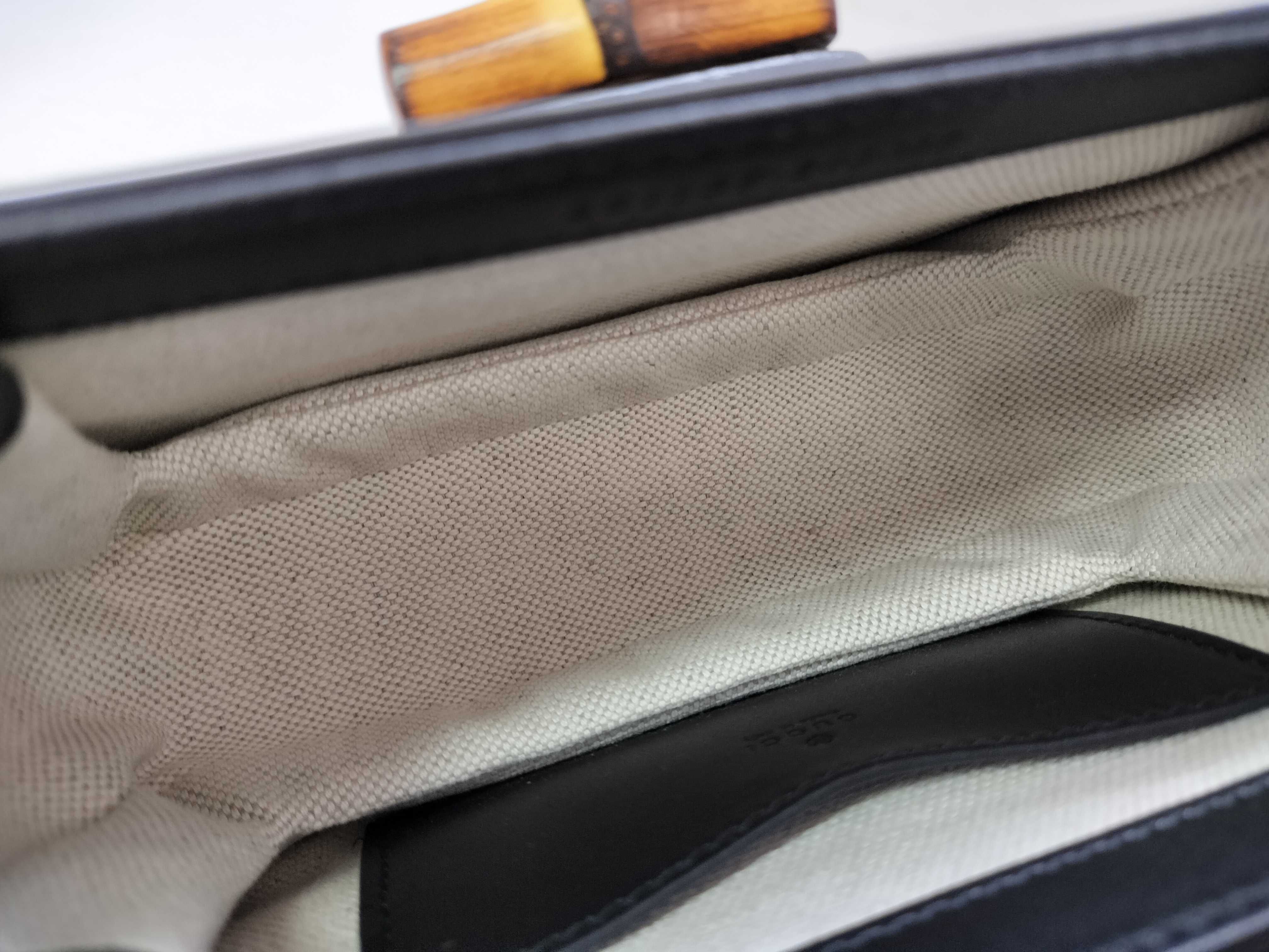 Bamboo Leather Mini Waist Bag with Black and Silver Hardware featuring a Horsebit Design. — view 7
