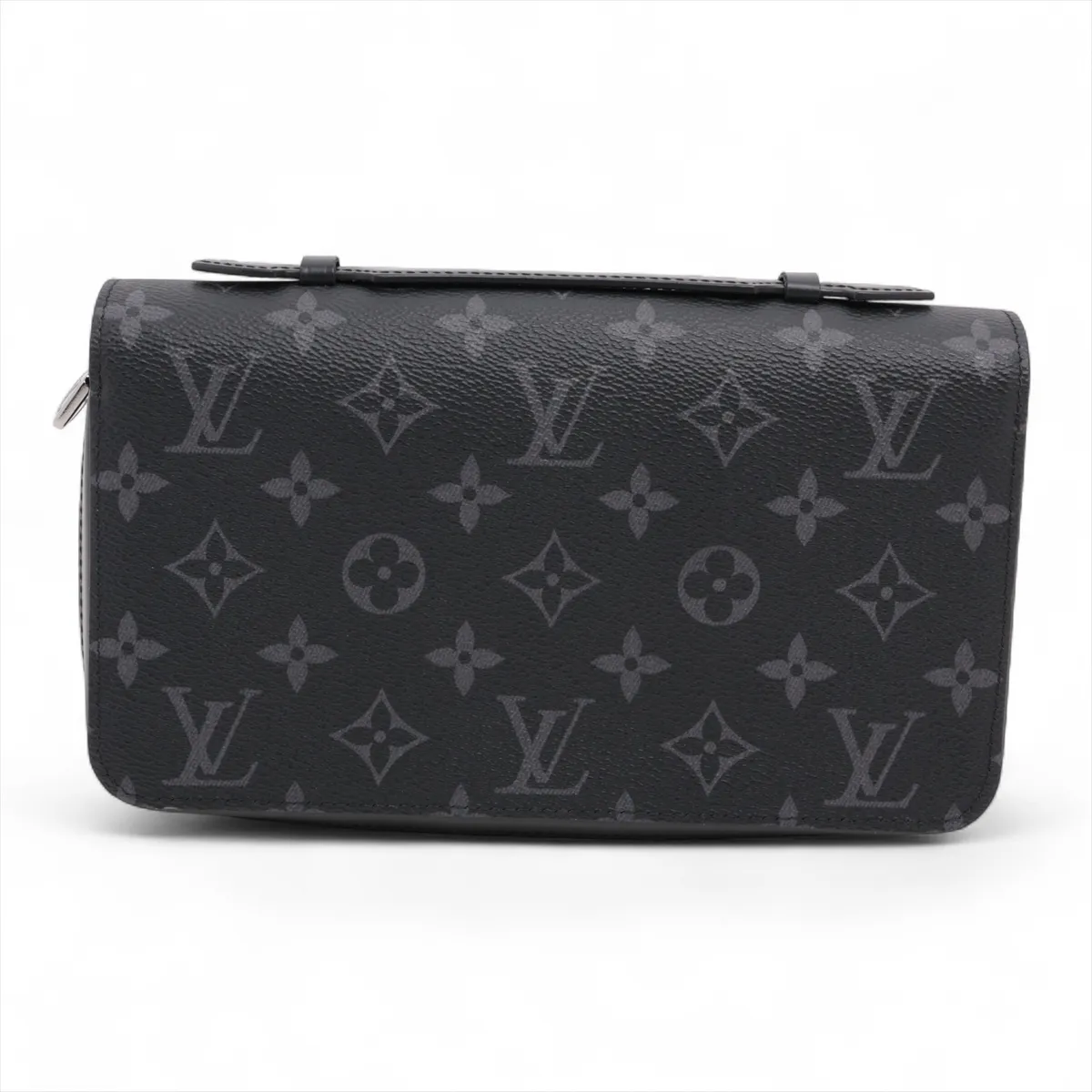 Monogram Eclipse Zippy XL M61698 Black Round Zip Wallet RFID Reactive