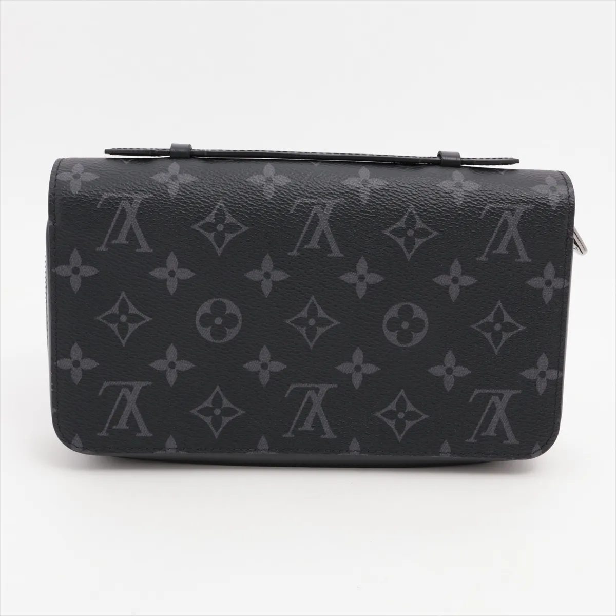 Monogram Eclipse Zippy XL M61698 Black Round Zip Wallet RFID Reactive — view 2