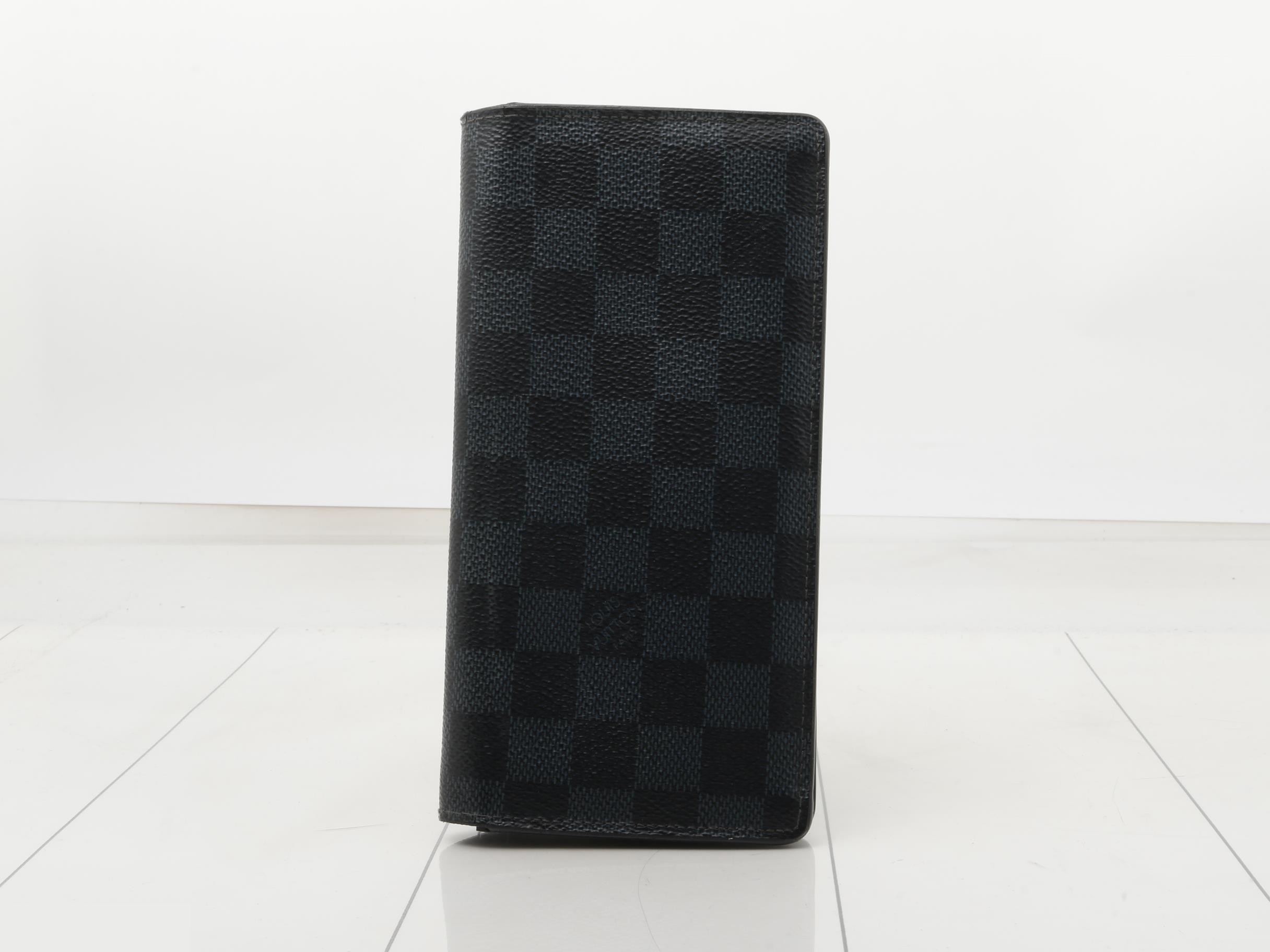 Damier Graphite Cobalt Portefeuille Brazza Bi-fold Long Wallet
