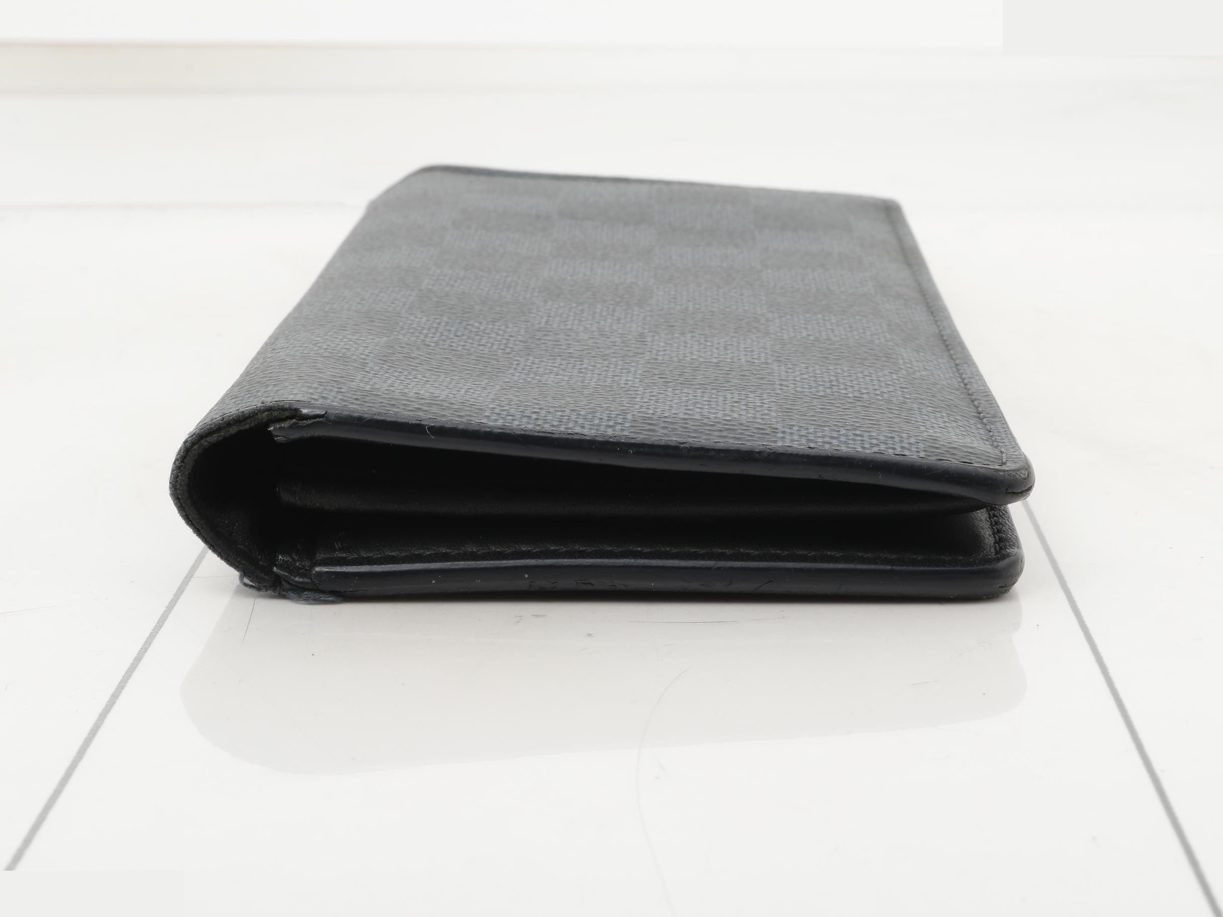 Damier Graphite Cobalt Portefeuille Brazza Bi-fold Long Wallet — view 3