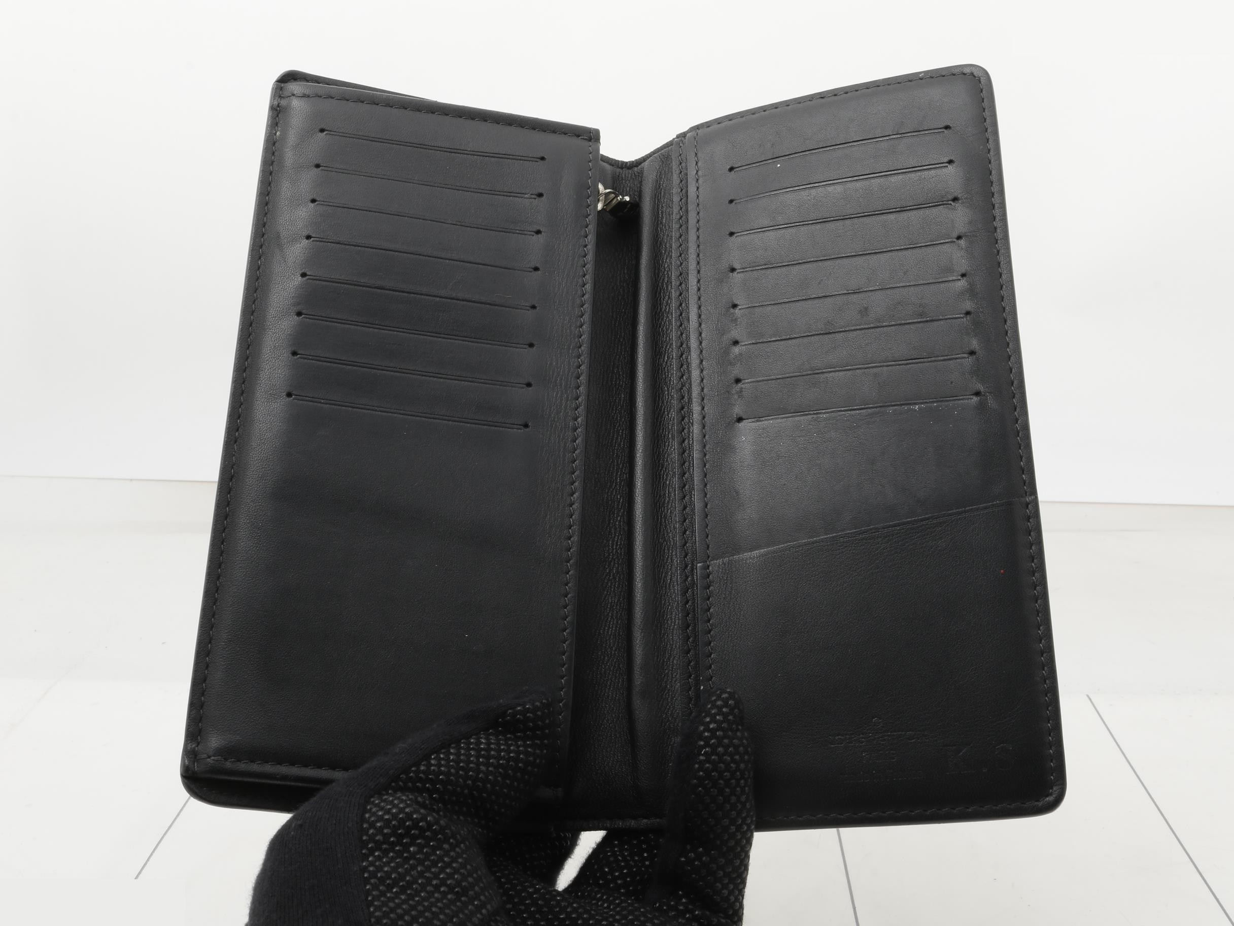 Damier Graphite Cobalt Portefeuille Brazza Bi-fold Long Wallet — view 4