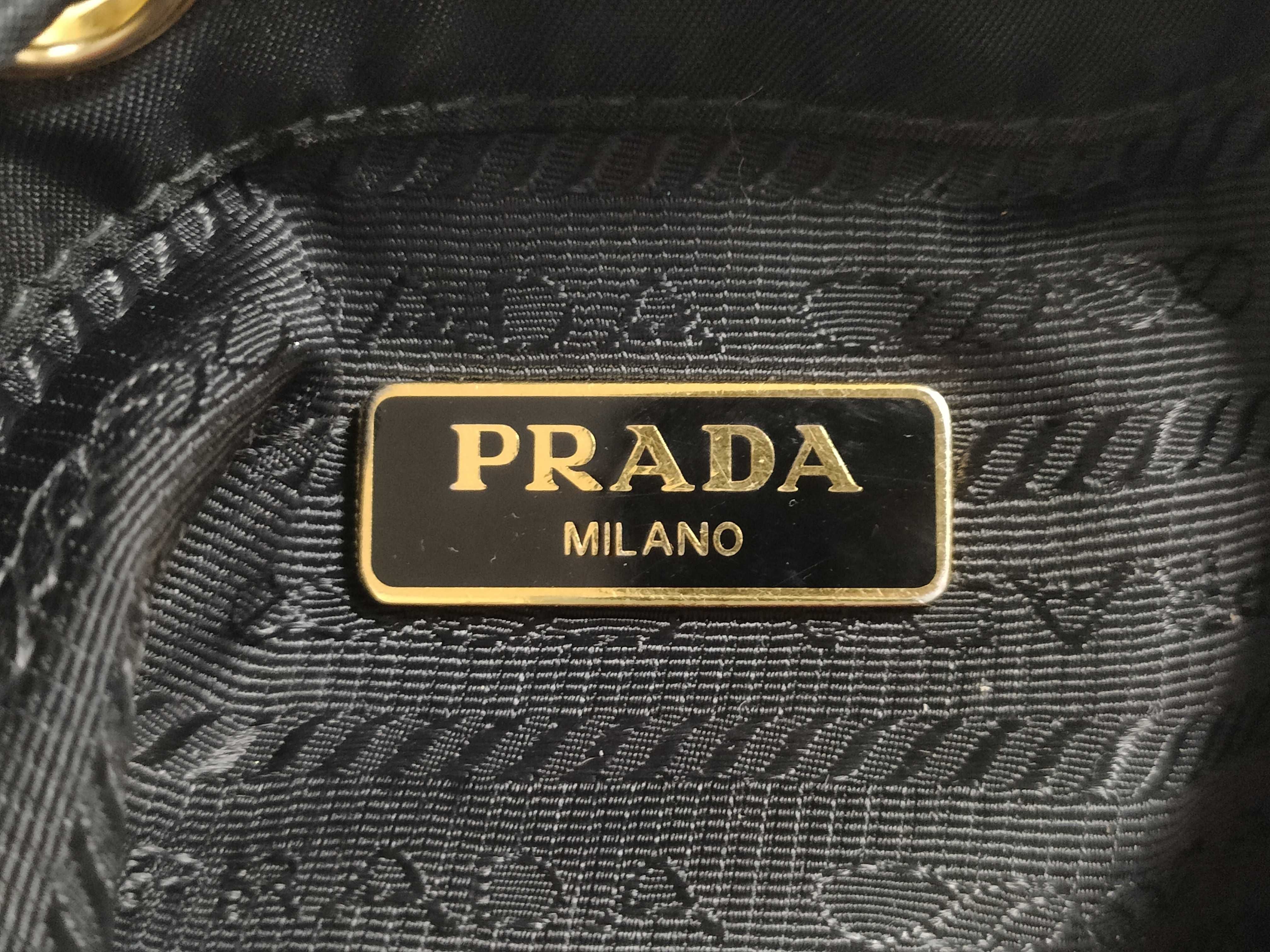 Nylon Prada Tessuto Nylon x Leather 2-Way Shoulder Bag Black Shoulder Bag — view 12