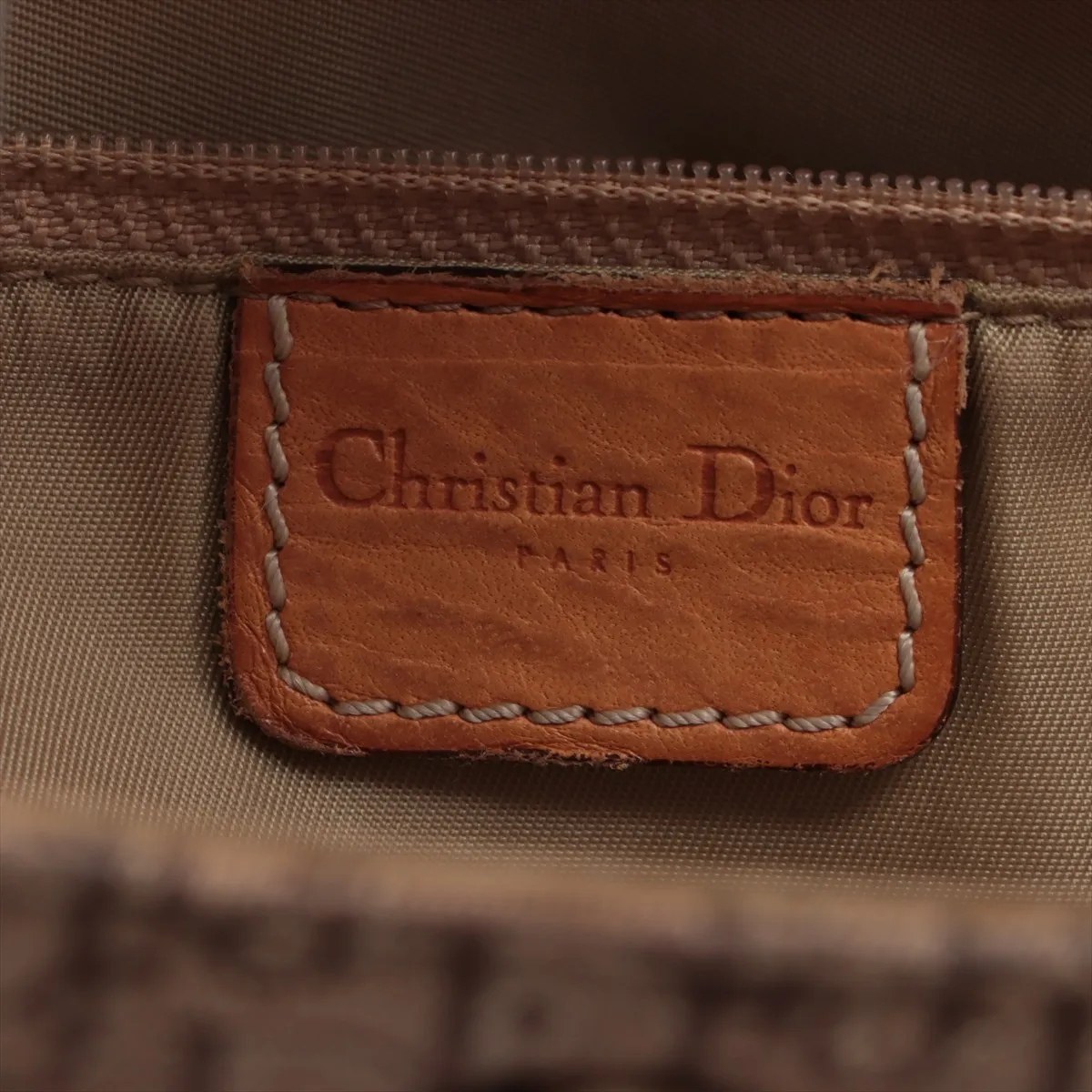 Trotter Street Chic Canvas x Leather Shoulder Bag Beige — view 9