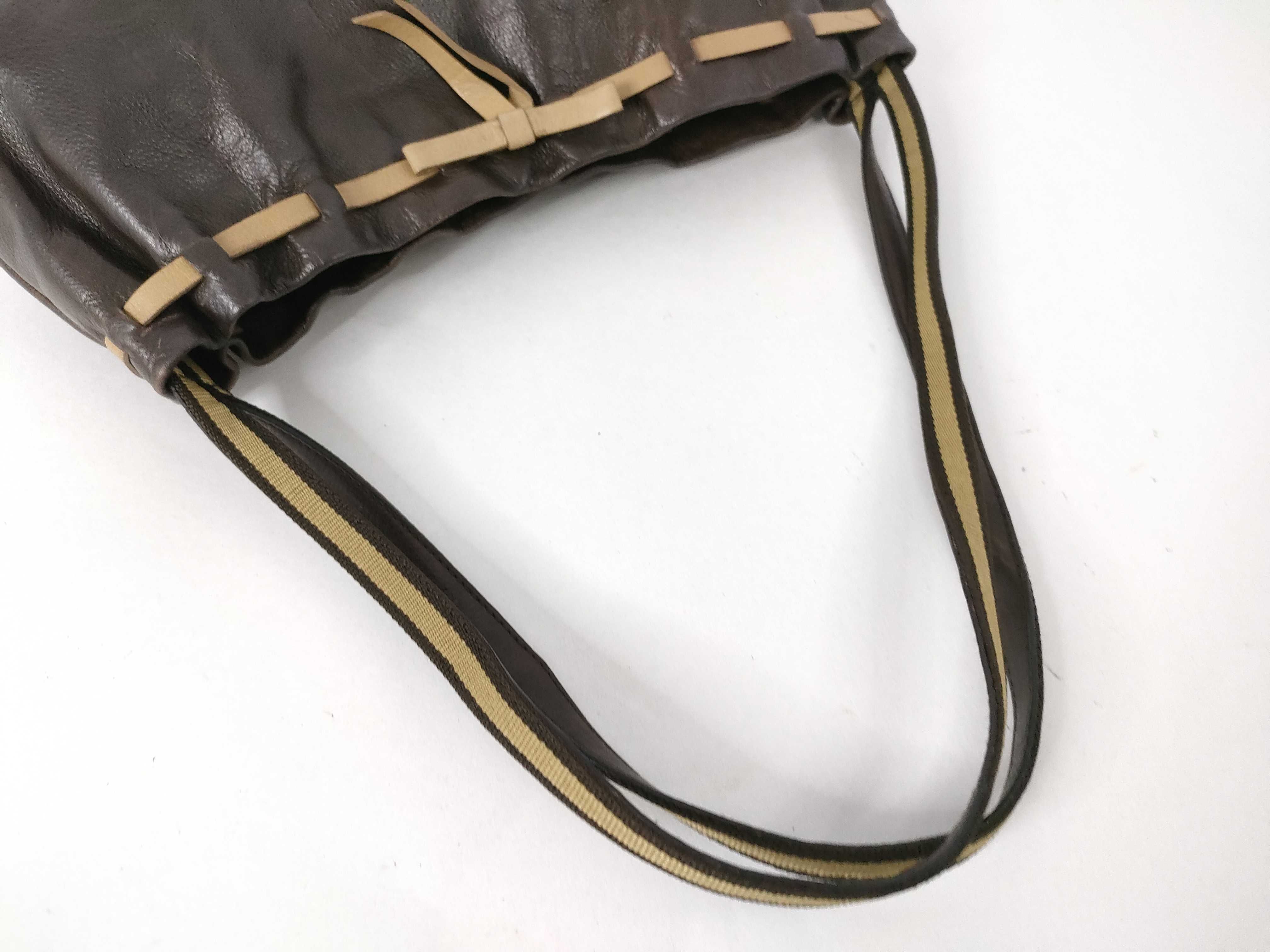 handbag ribbon leather handbag — view 3