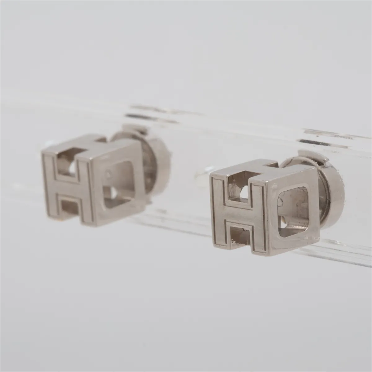 Cage d'H H-Cube Earrings (Pair) Metal Silver