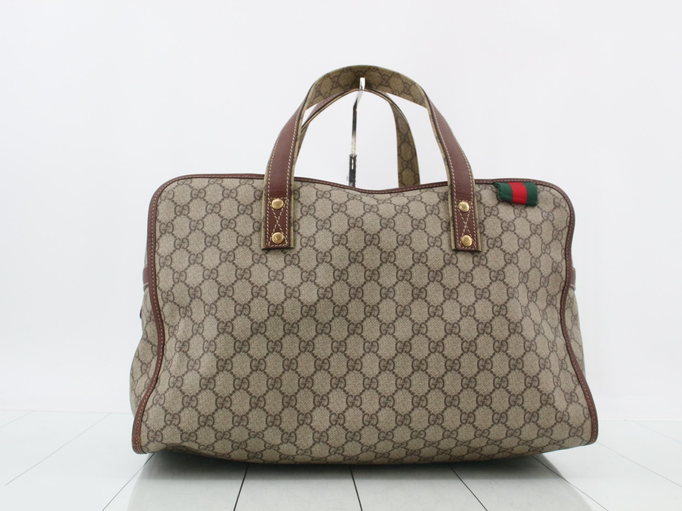 GG Supreme Sherry Line Boston Bag