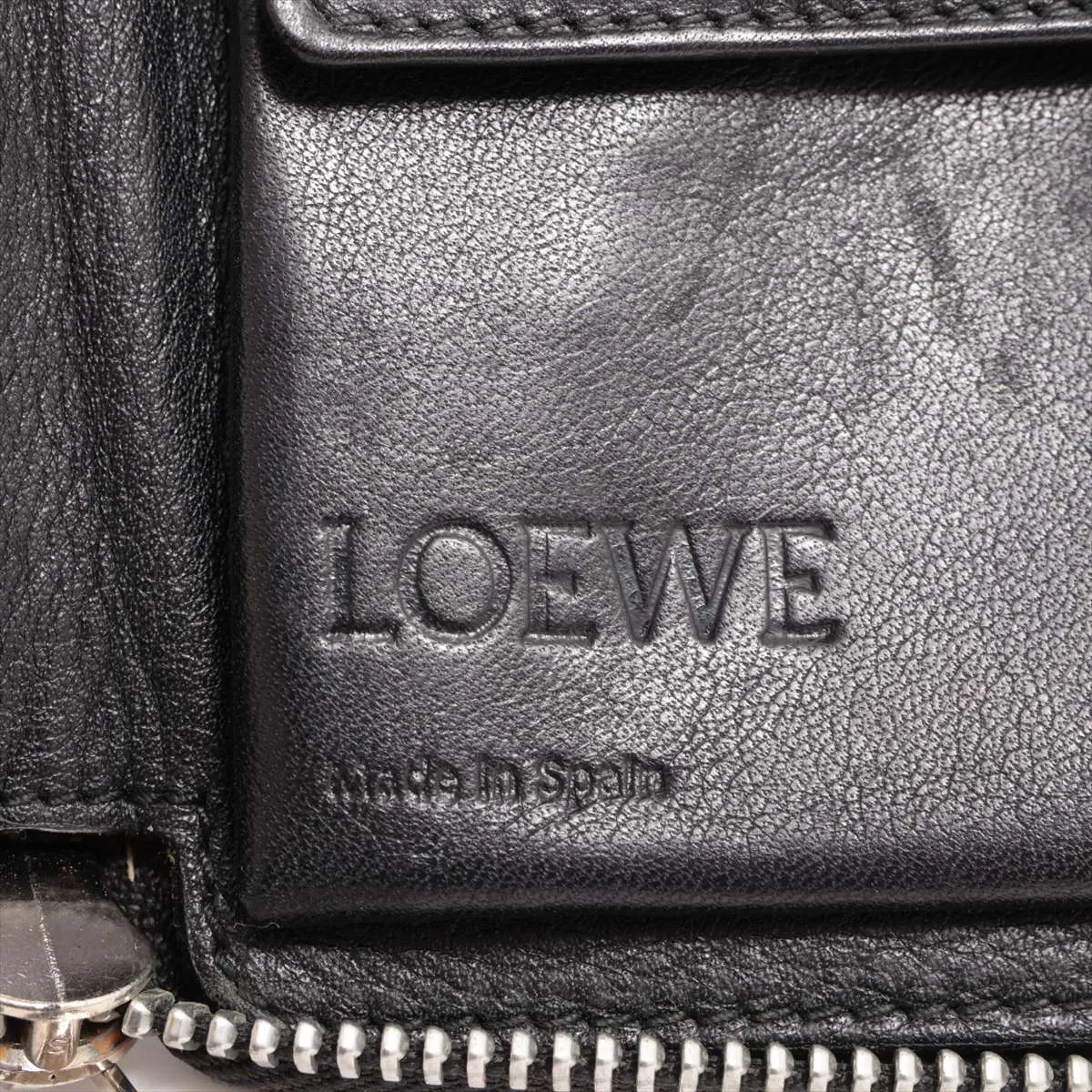 Puzzle Leather Compact Wallet Black — view 7
