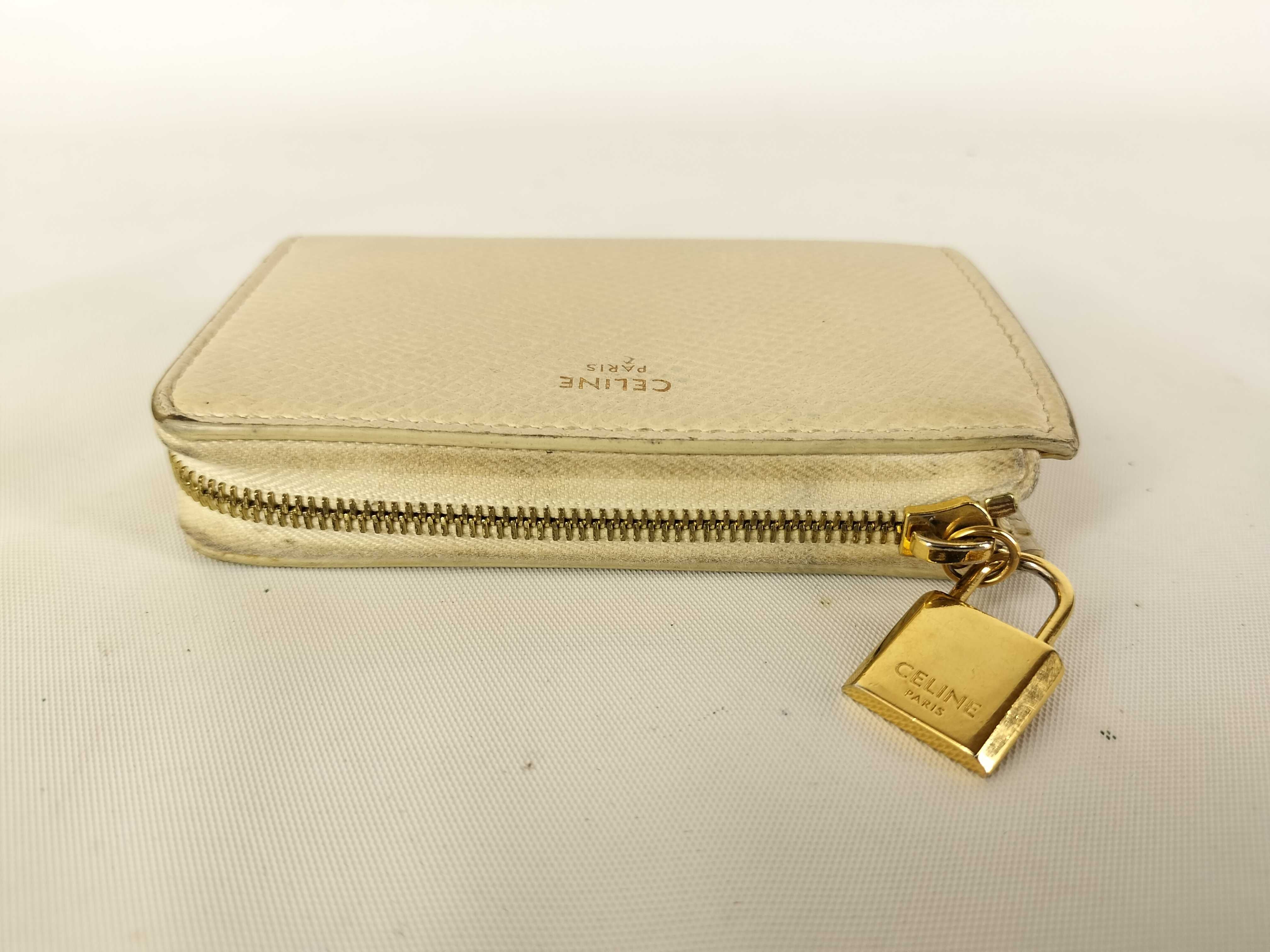 Leather Coin Case Wallet with Padlock — view 4