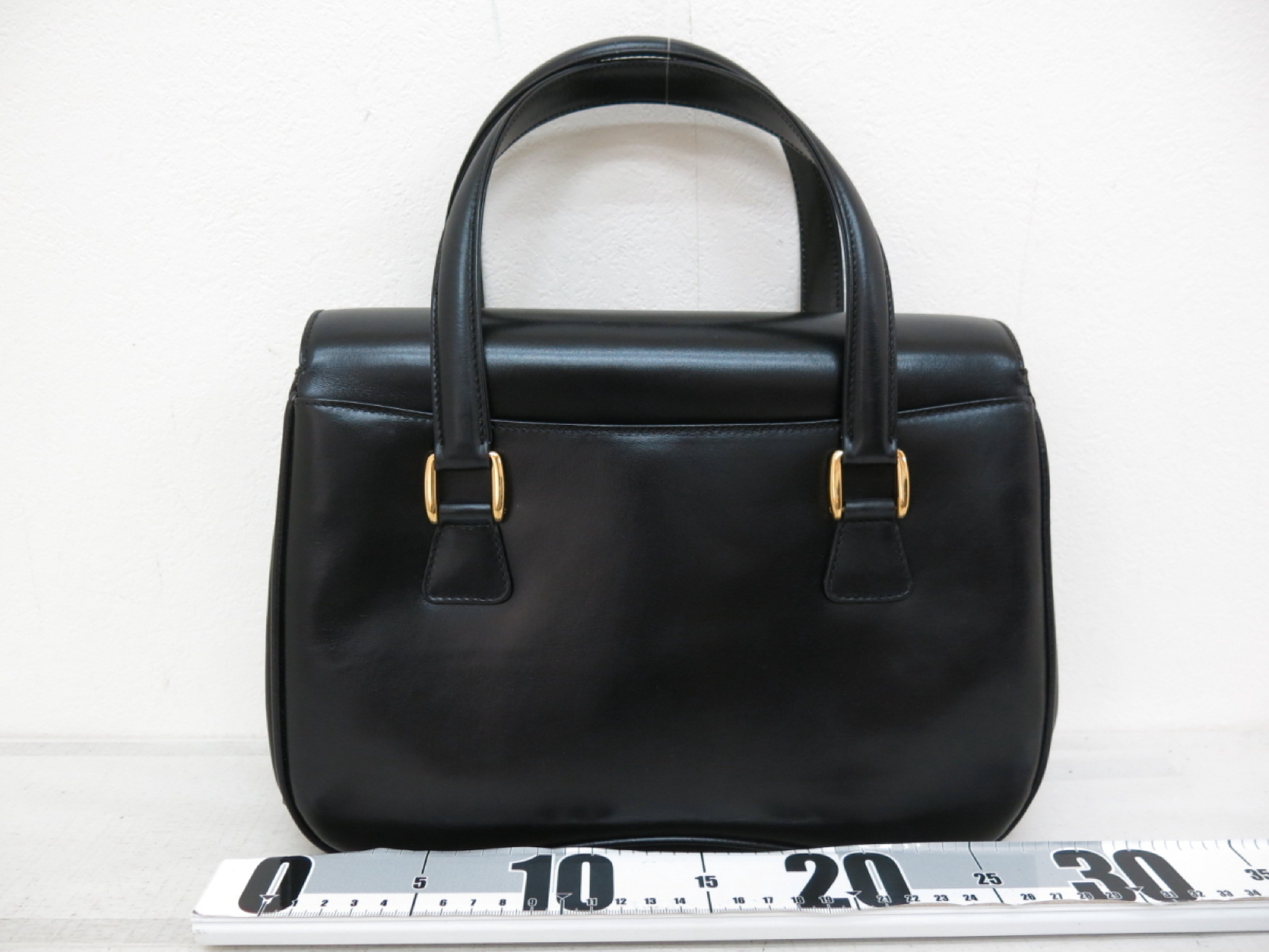 Lady Lock Calfskin Handbag with Gold Hardware, Black Handbag — view 2