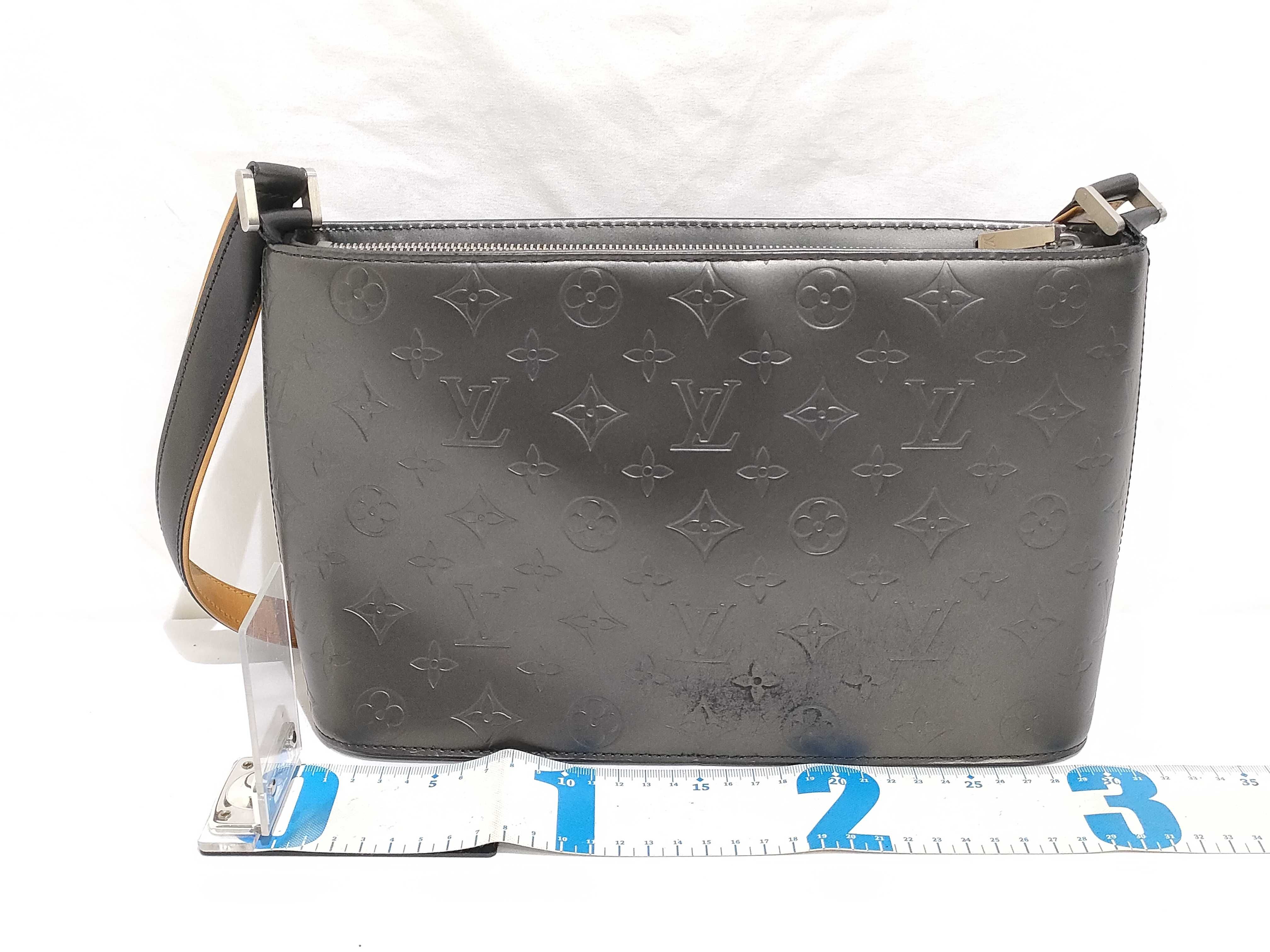 Monogram Mat ID- Cowskin Aiston Mat Fowler Shoulder Bag 30cm SHW Shoulder Bag — view 2