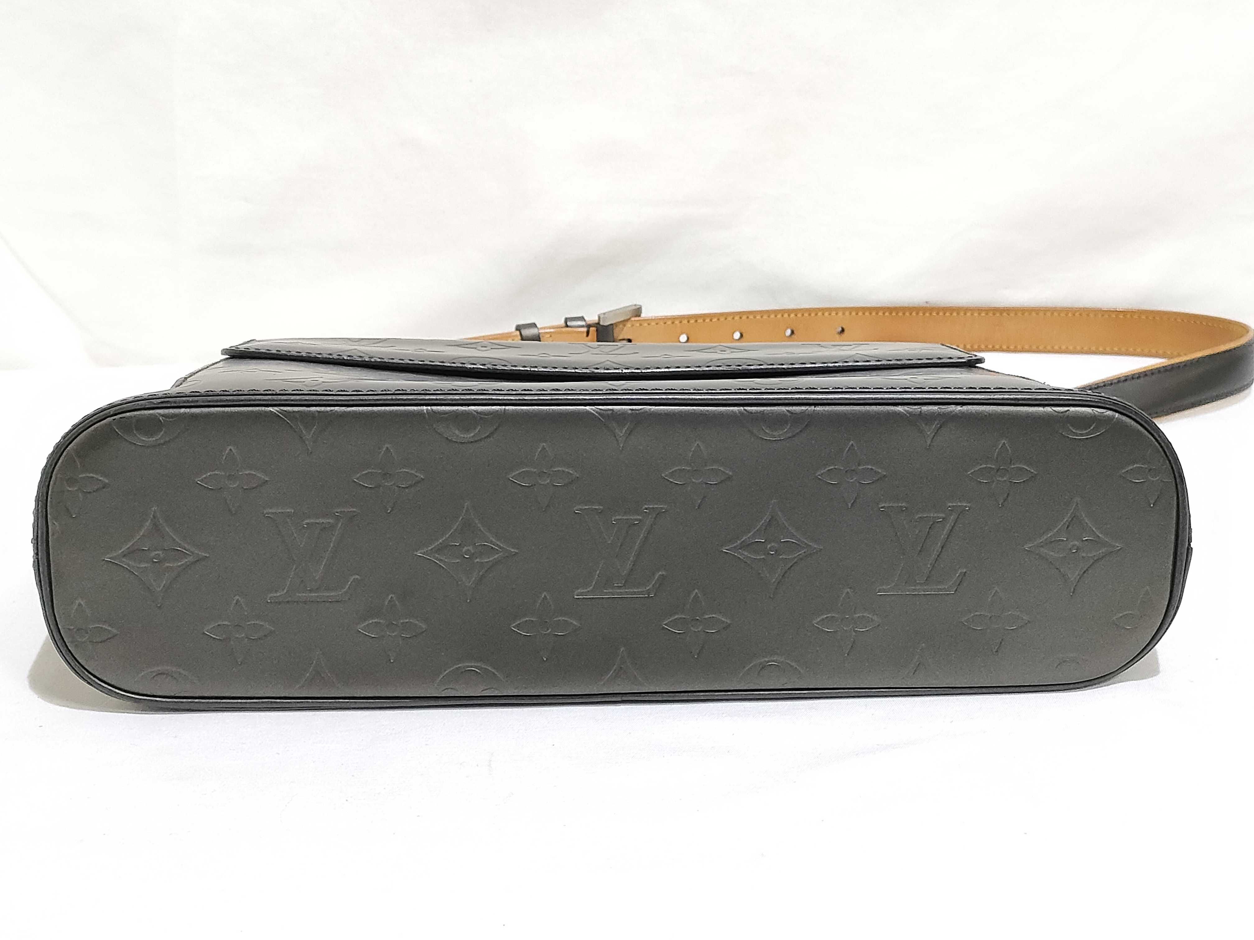 Monogram Mat ID- Cowskin Aiston Mat Fowler Shoulder Bag 30cm SHW Shoulder Bag — view 7