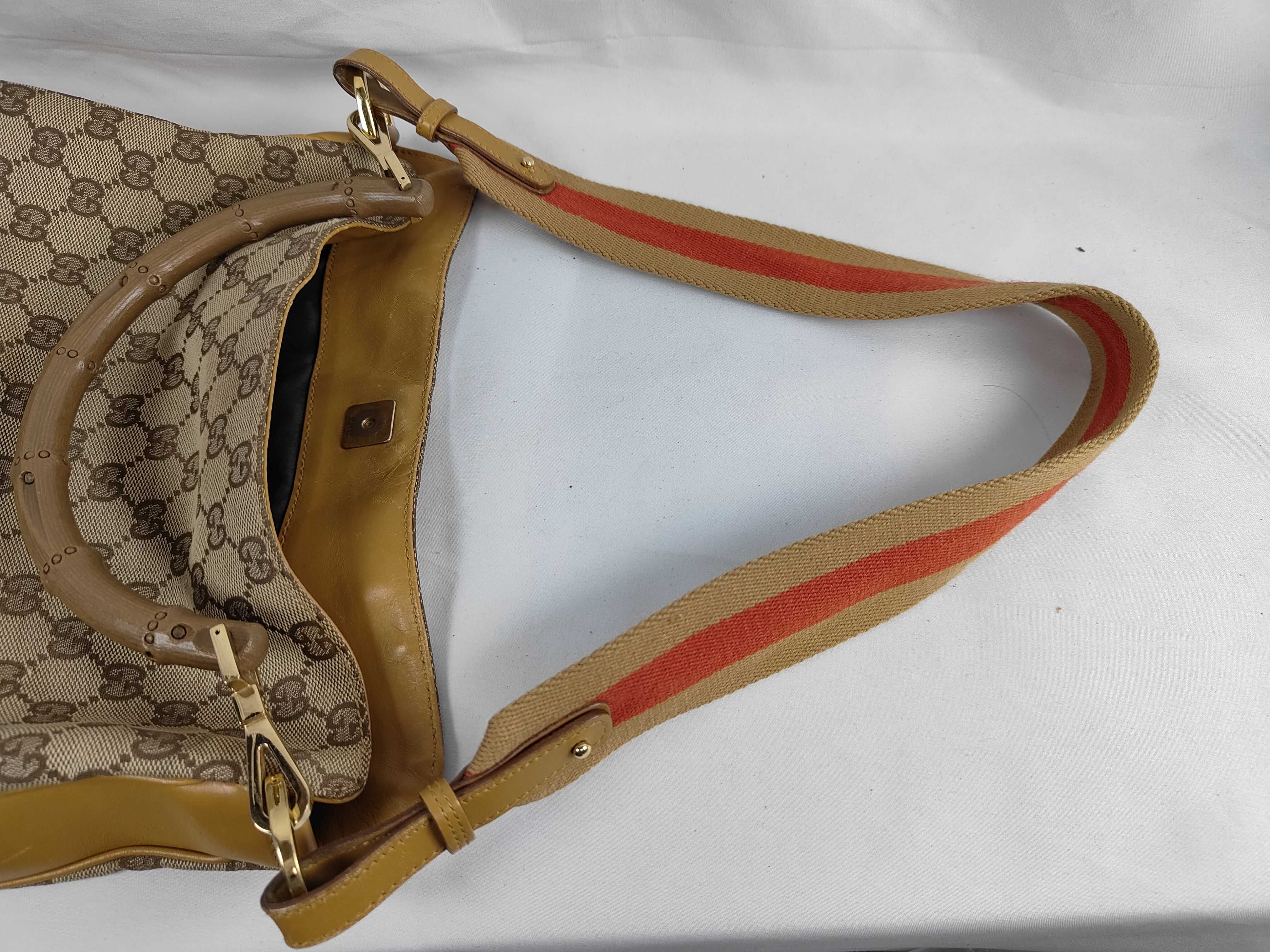 GG Canvas Gucci Bamboo GG Canvas Shoulder Bag — view 12