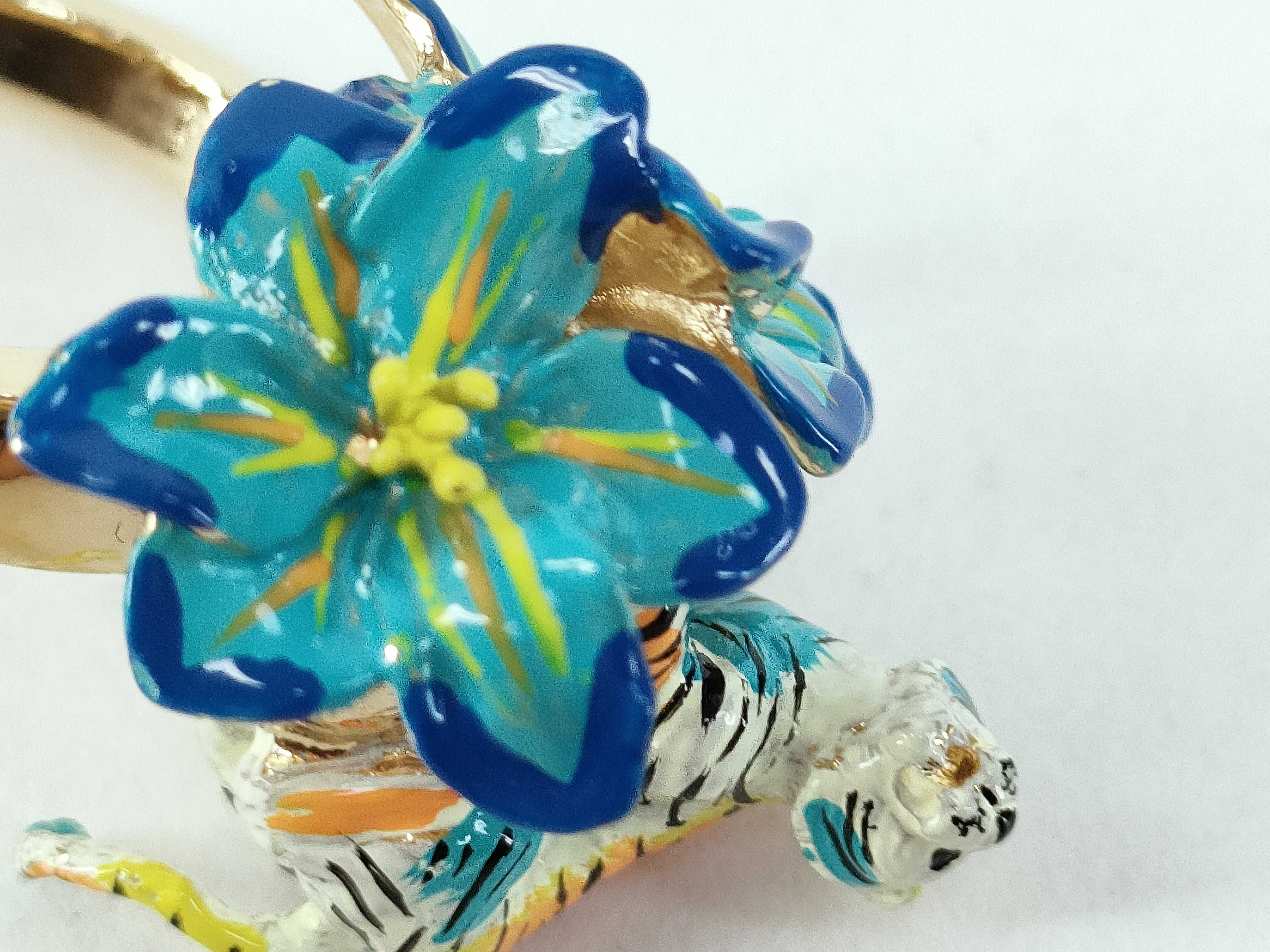 Toile de Jouy Voyage Tiger Flower Ring, Size M — view 8