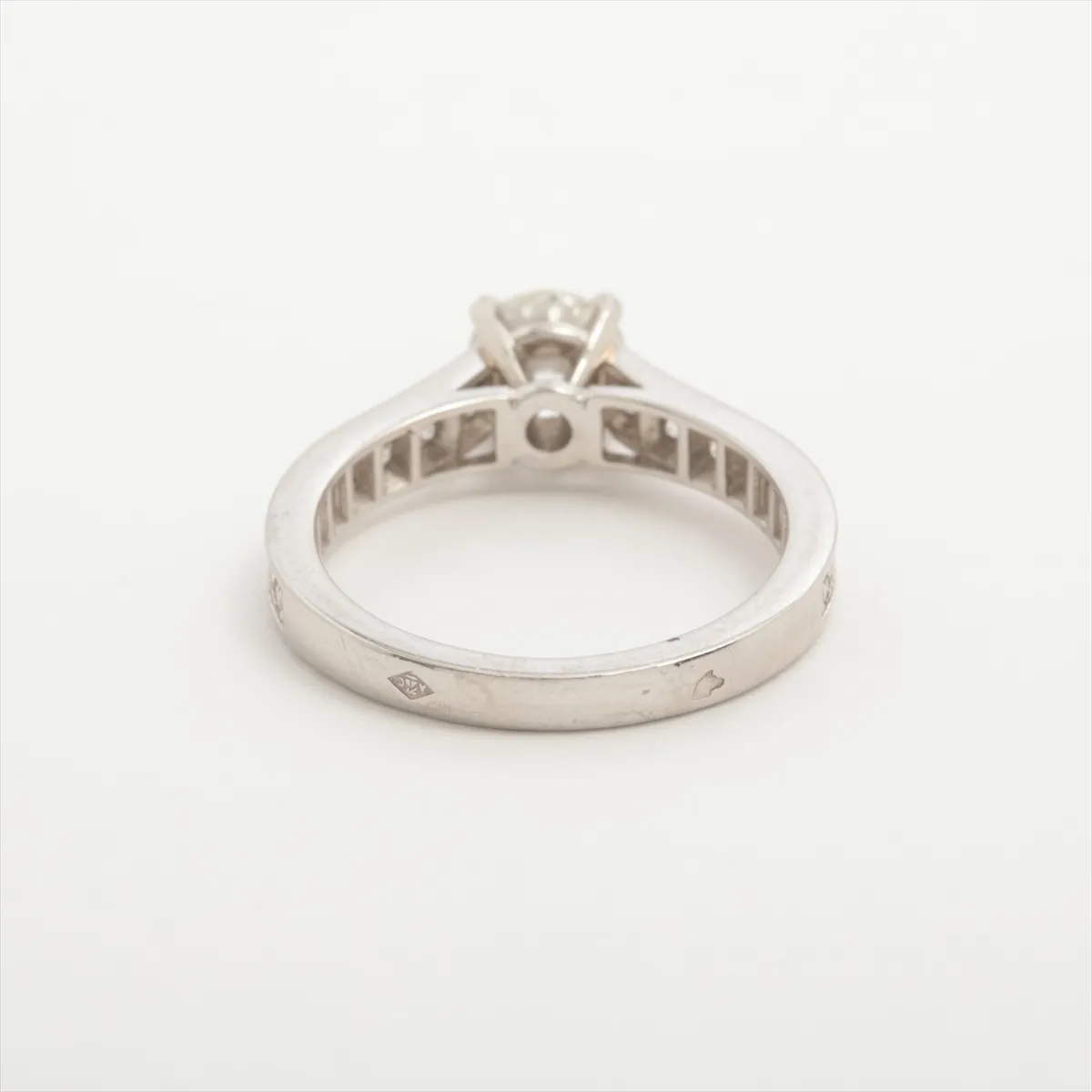 Solitaire 1895 Half Eternity Diamond Ring Pt950 4.4g 0.75 H VS1 3EX NONE 50 AGK788 Dent CRN4161650 — view 2