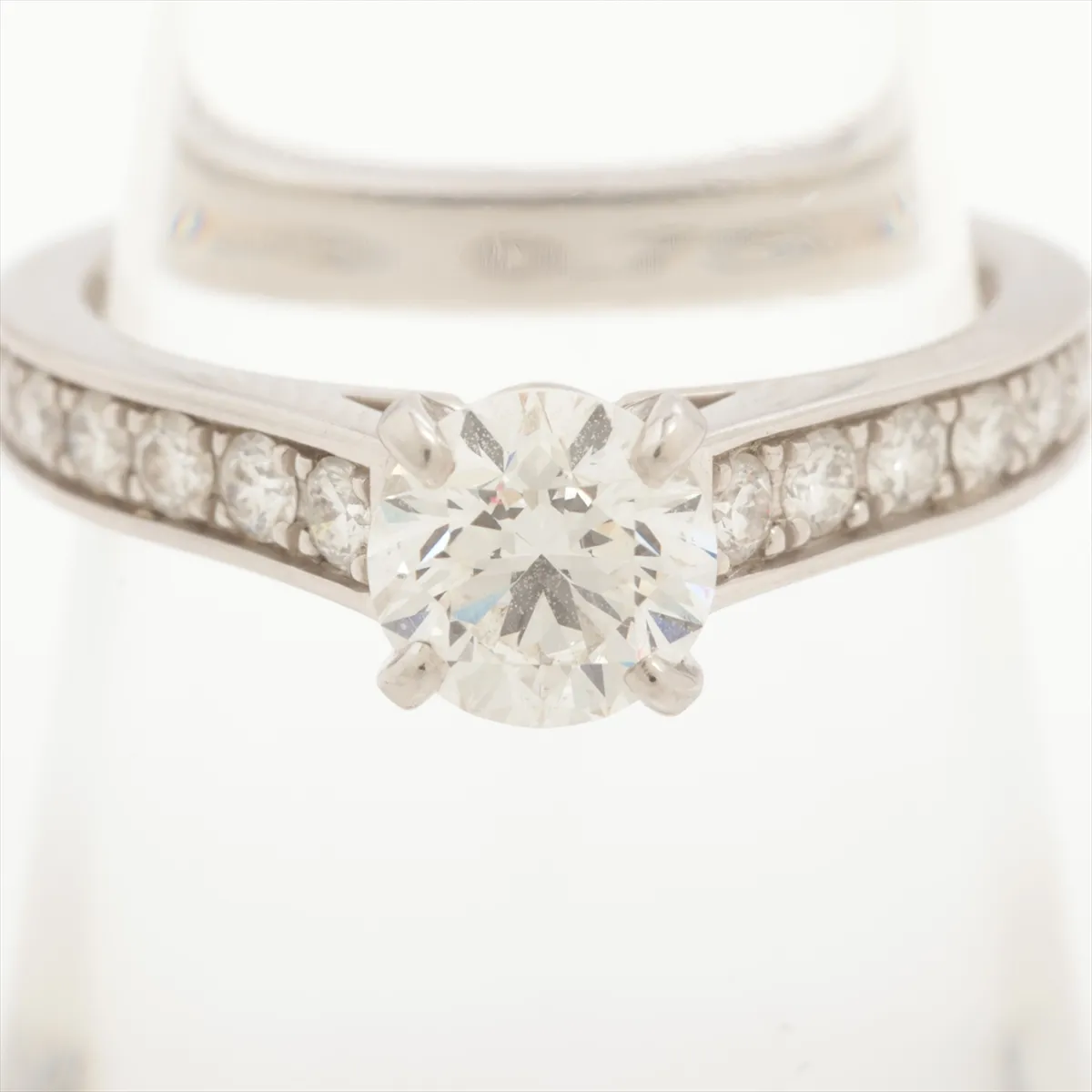 Solitaire 1895 Half Eternity Diamond Ring Pt950 4.4g 0.75 H VS1 3EX NONE 50 AGK788 Dent CRN4161650 — view 5