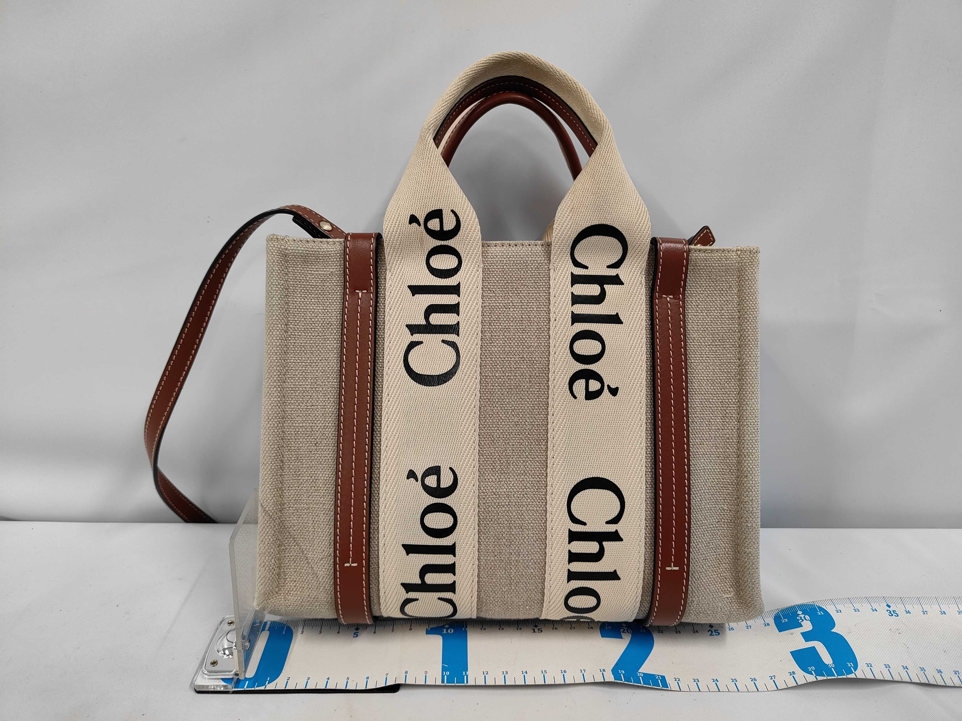 Woody Small Canvas x Leather 2-Way Handbag — view 2