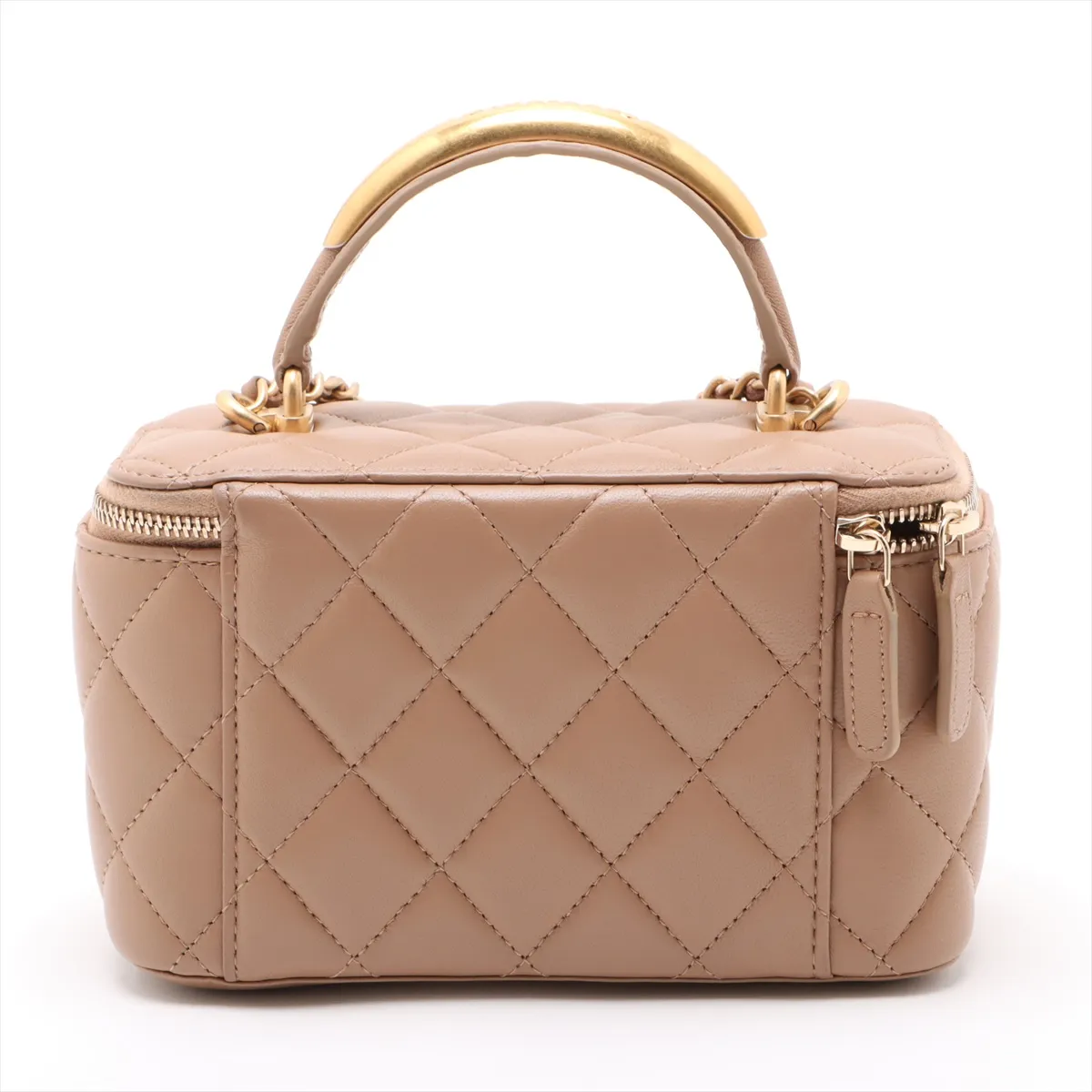 Matelasse Lambskin Vanity Bag Beige Gold Hardware LL2LG3AA Random Serial AP2199 — view 2