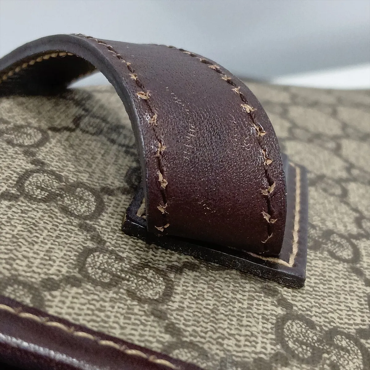GG Supreme 211137 PVC x Leather Tote Bag, Brown — view 15
