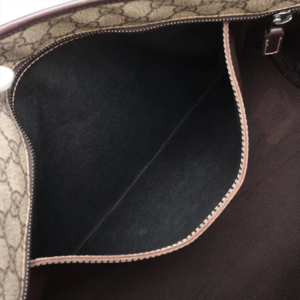 GG Supreme 211137 PVC x Leather Tote Bag, Brown — view 8