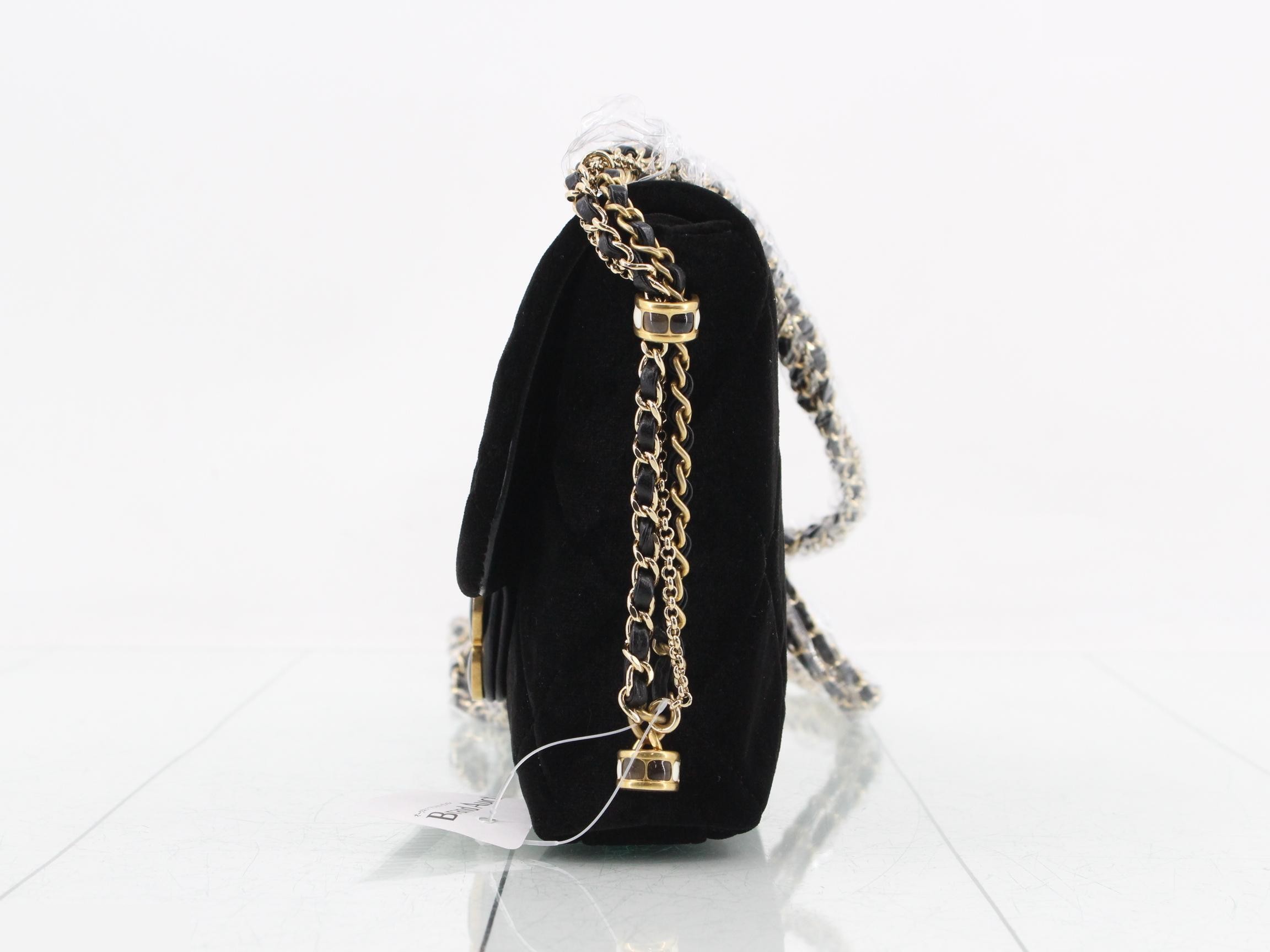 Suede Matelassé Shoulder Bag — view 3