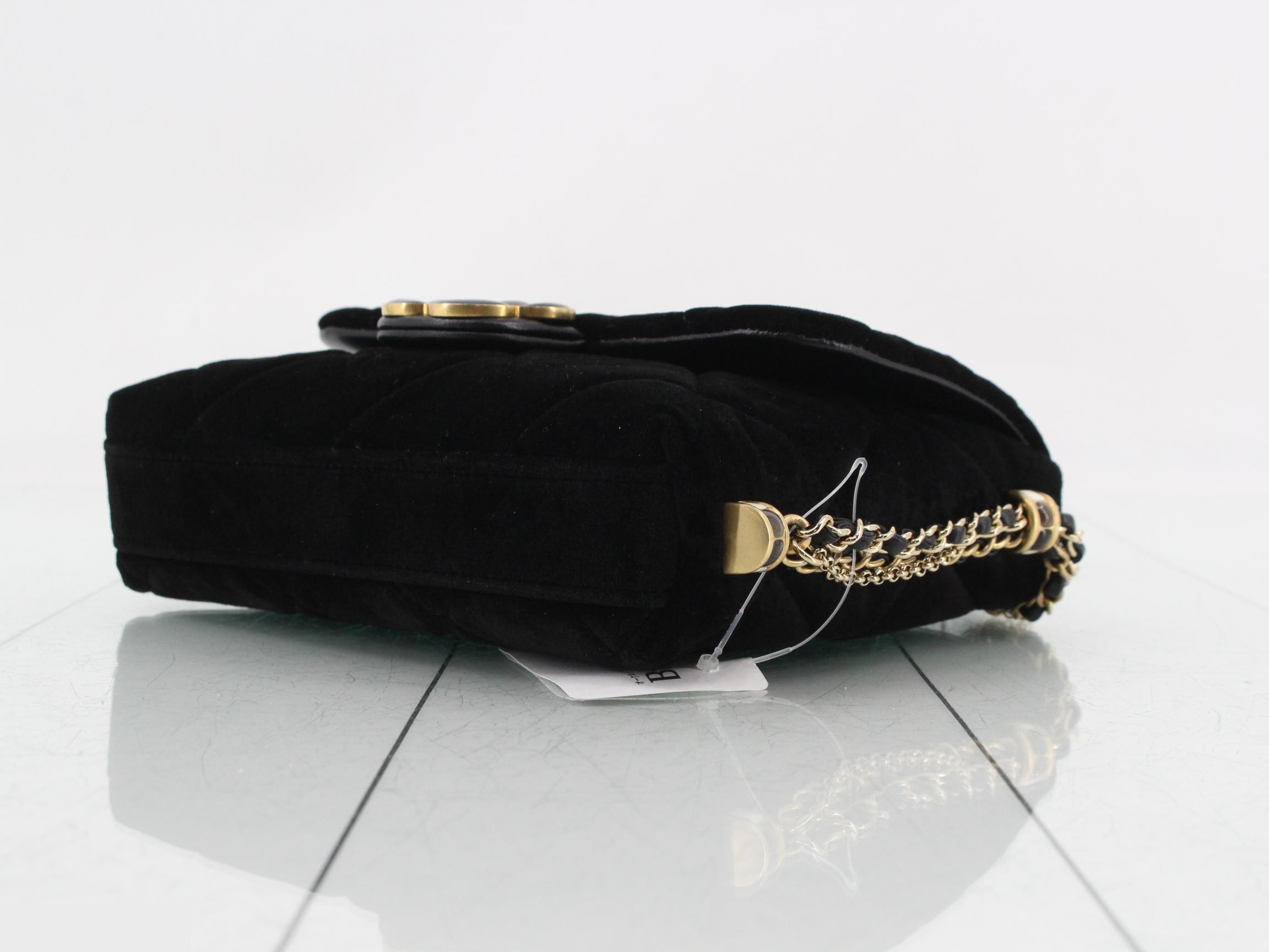 Suede Matelassé Shoulder Bag — view 6