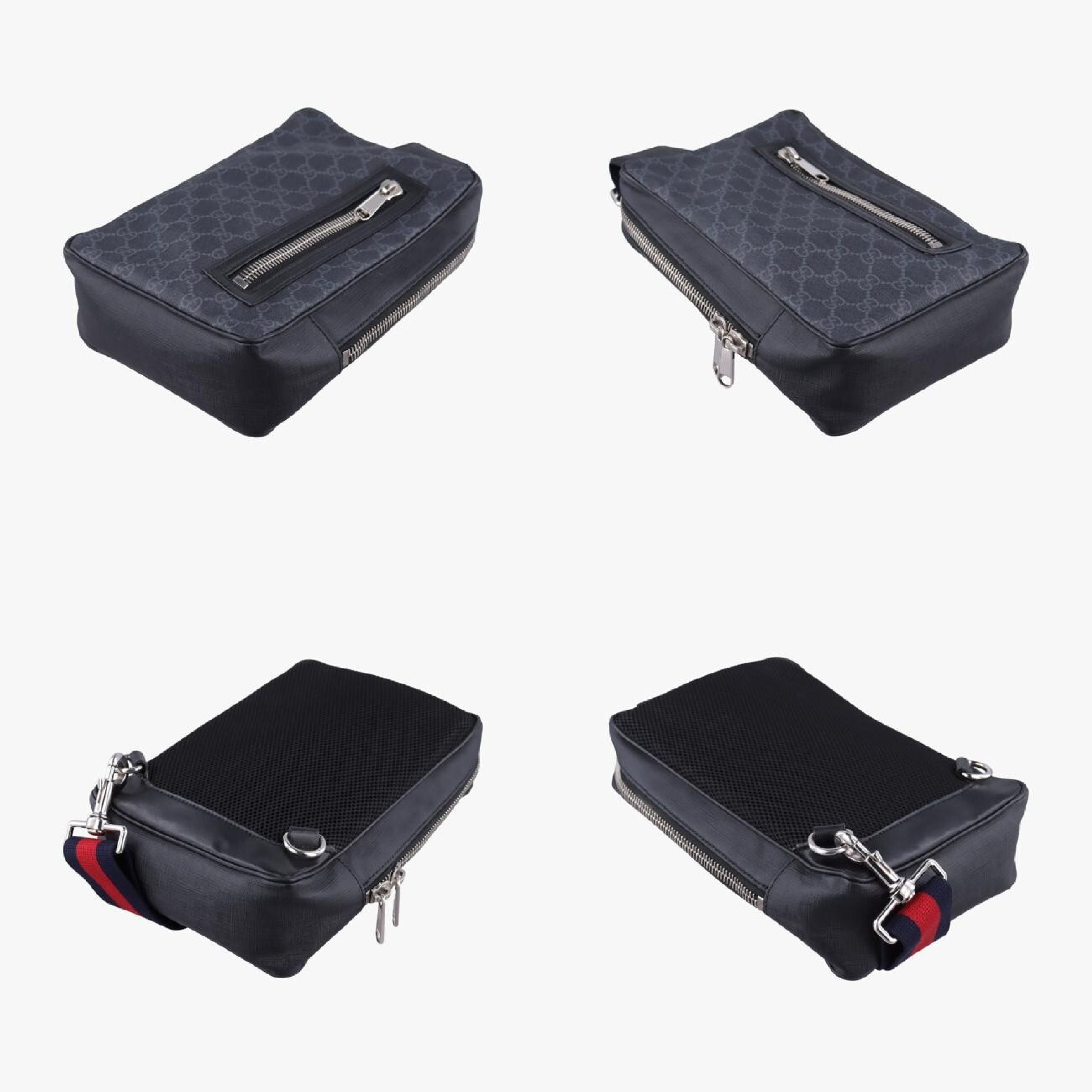 GG Supreme Navy x Black PVC Coated Canvas Shoulder Bag 478325 C022098890 — view 4