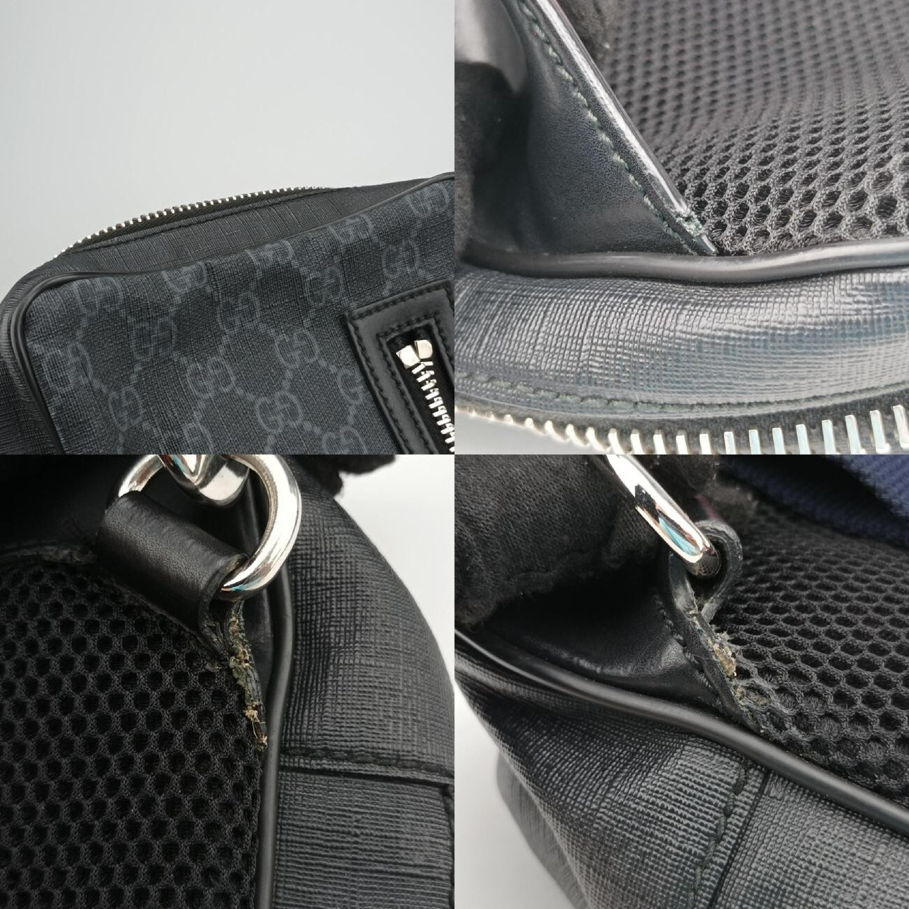 GG Supreme Navy x Black PVC Coated Canvas Shoulder Bag 478325 C022098890 — view 9