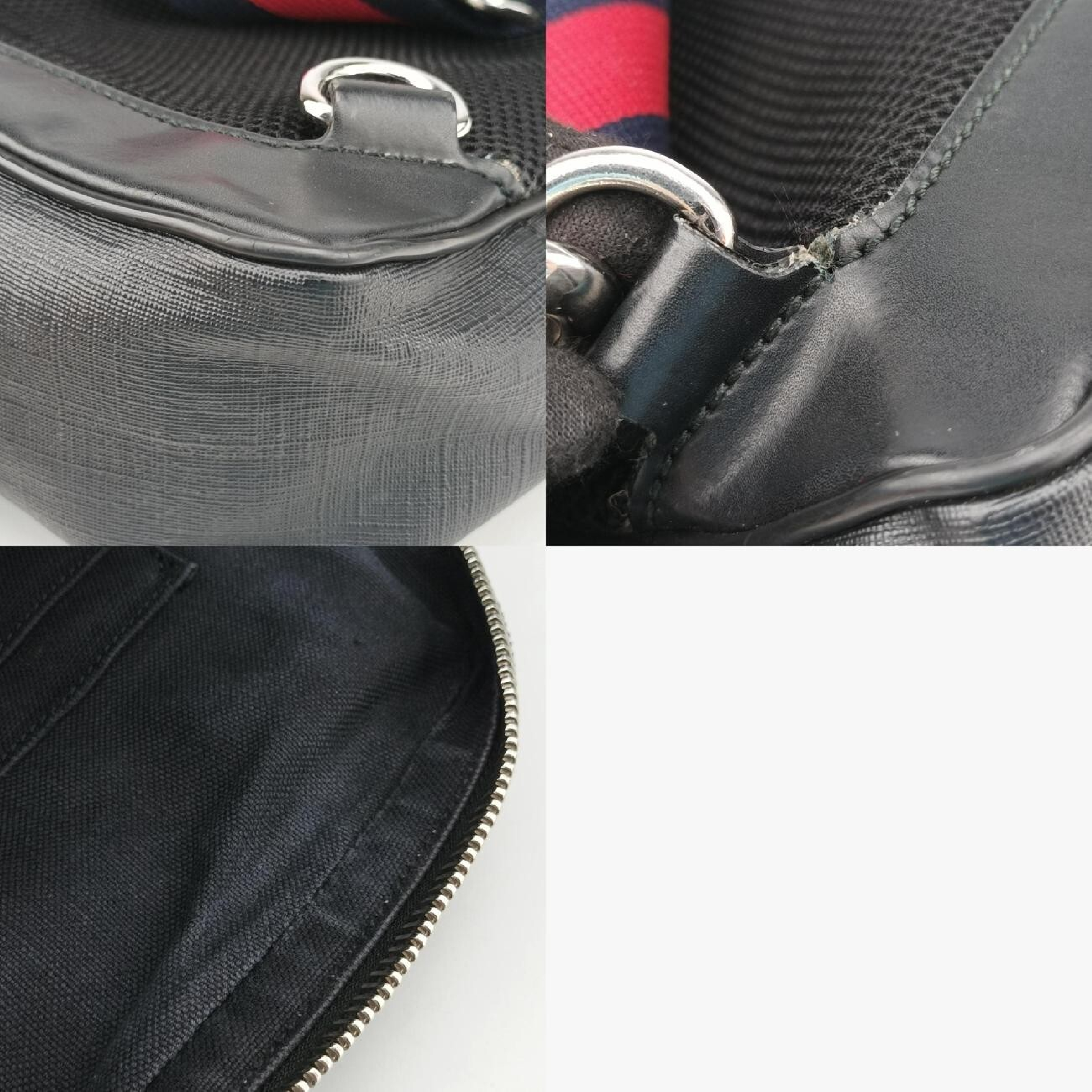 GG Supreme Navy x Black PVC Coated Canvas Shoulder Bag 478325 C022098890 — view 10