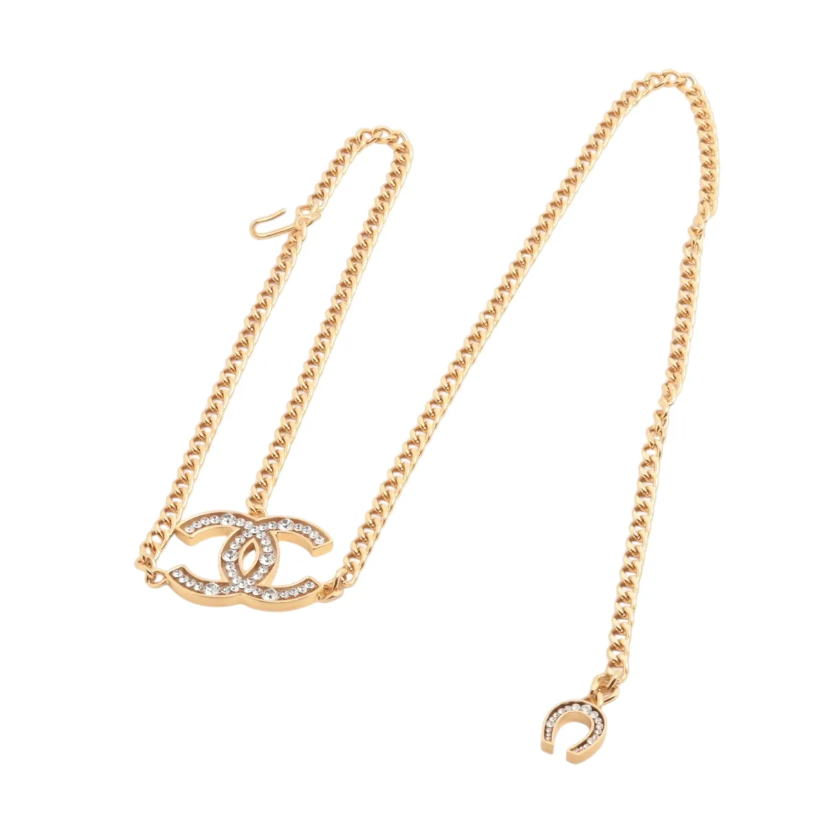 Coco Mark 02A Chain Belt GP x Rhinestone Gold