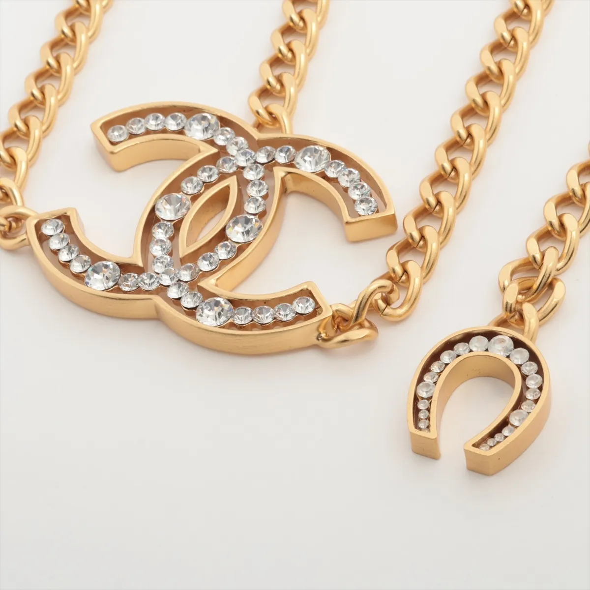 Coco Mark 02A Chain Belt GP x Rhinestone Gold — view 2