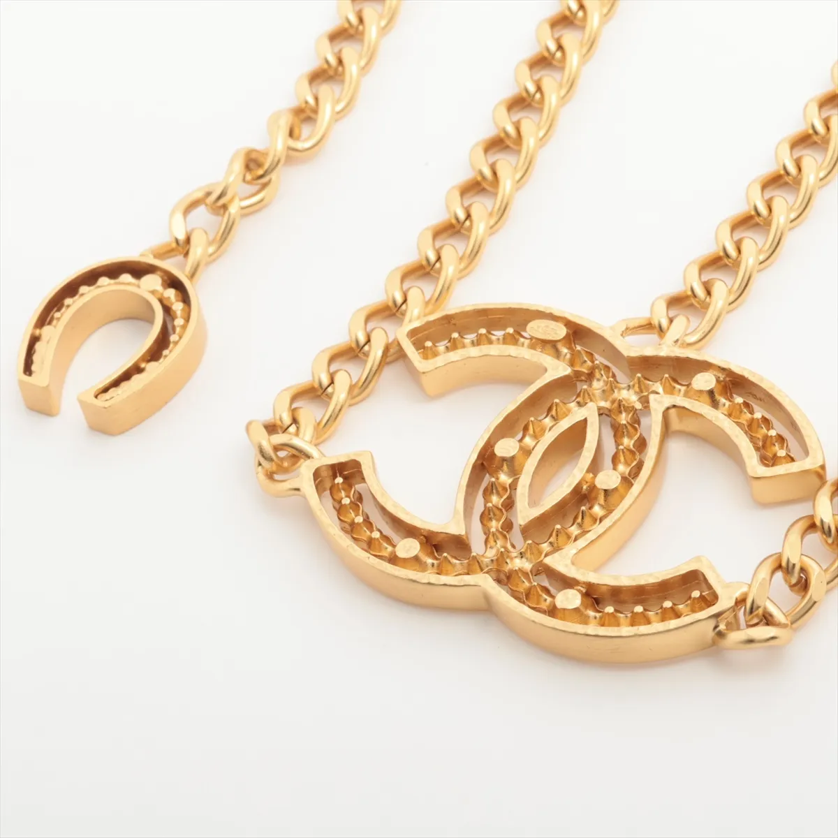 Coco Mark 02A Chain Belt GP x Rhinestone Gold — view 3