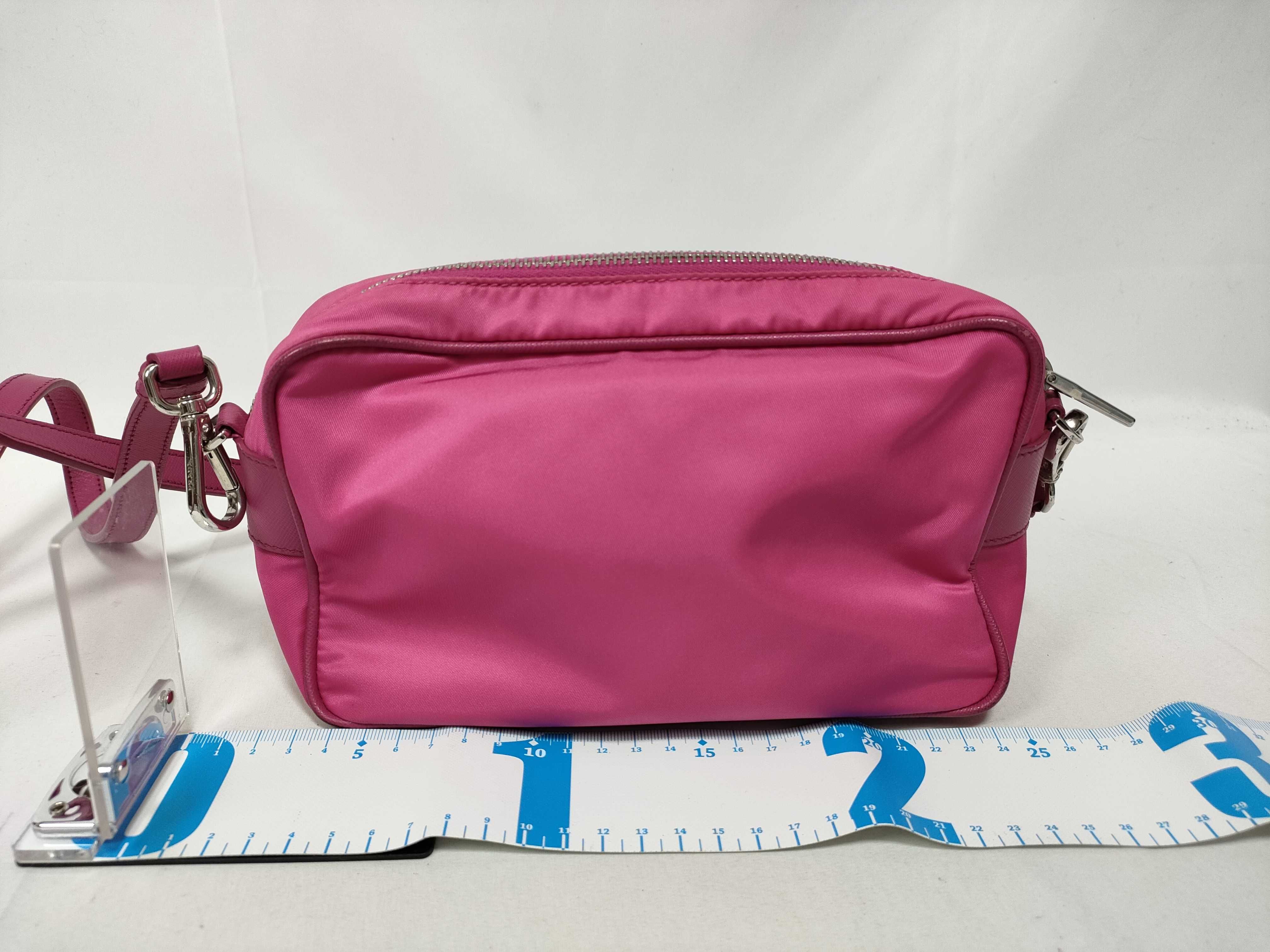 Tessuto x Saffiano Shoulder Bag, Pink BT1010 — view 2