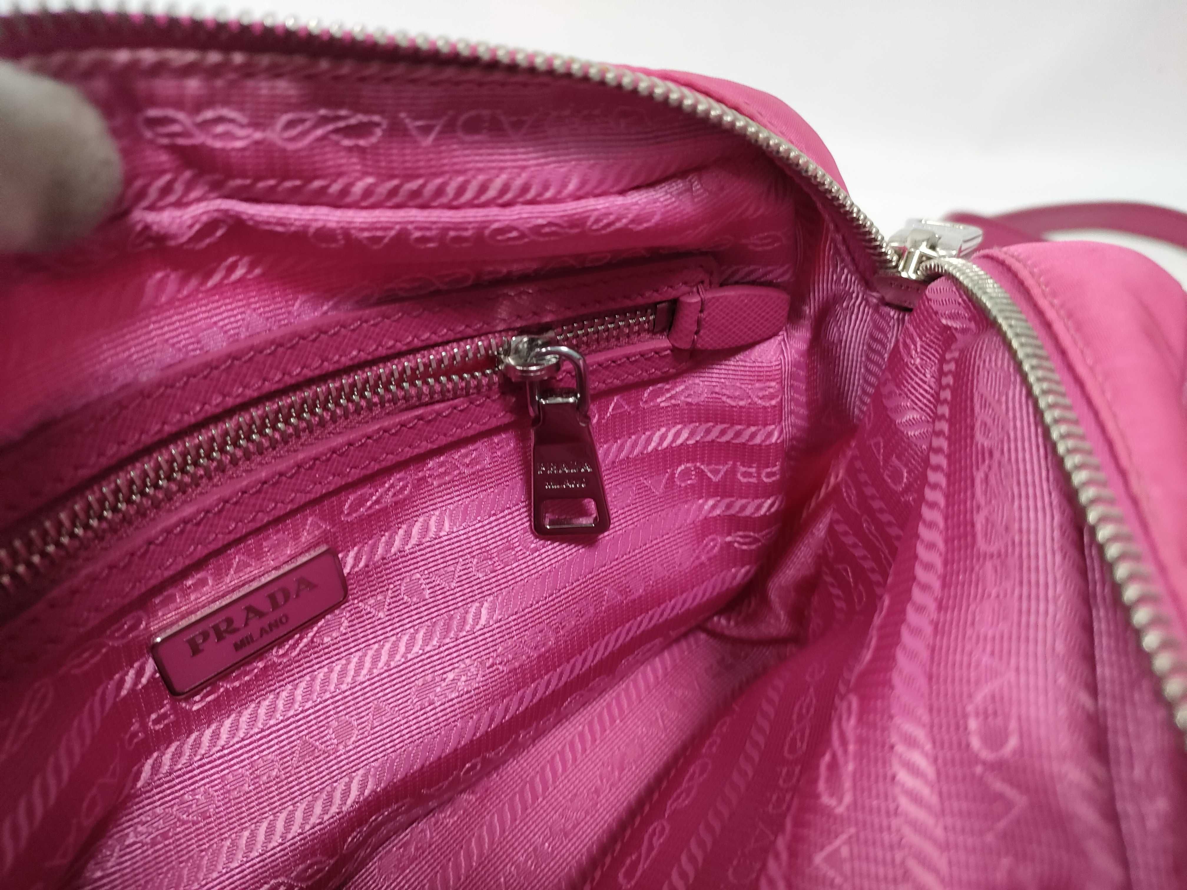 Tessuto x Saffiano Shoulder Bag, Pink BT1010 — view 13