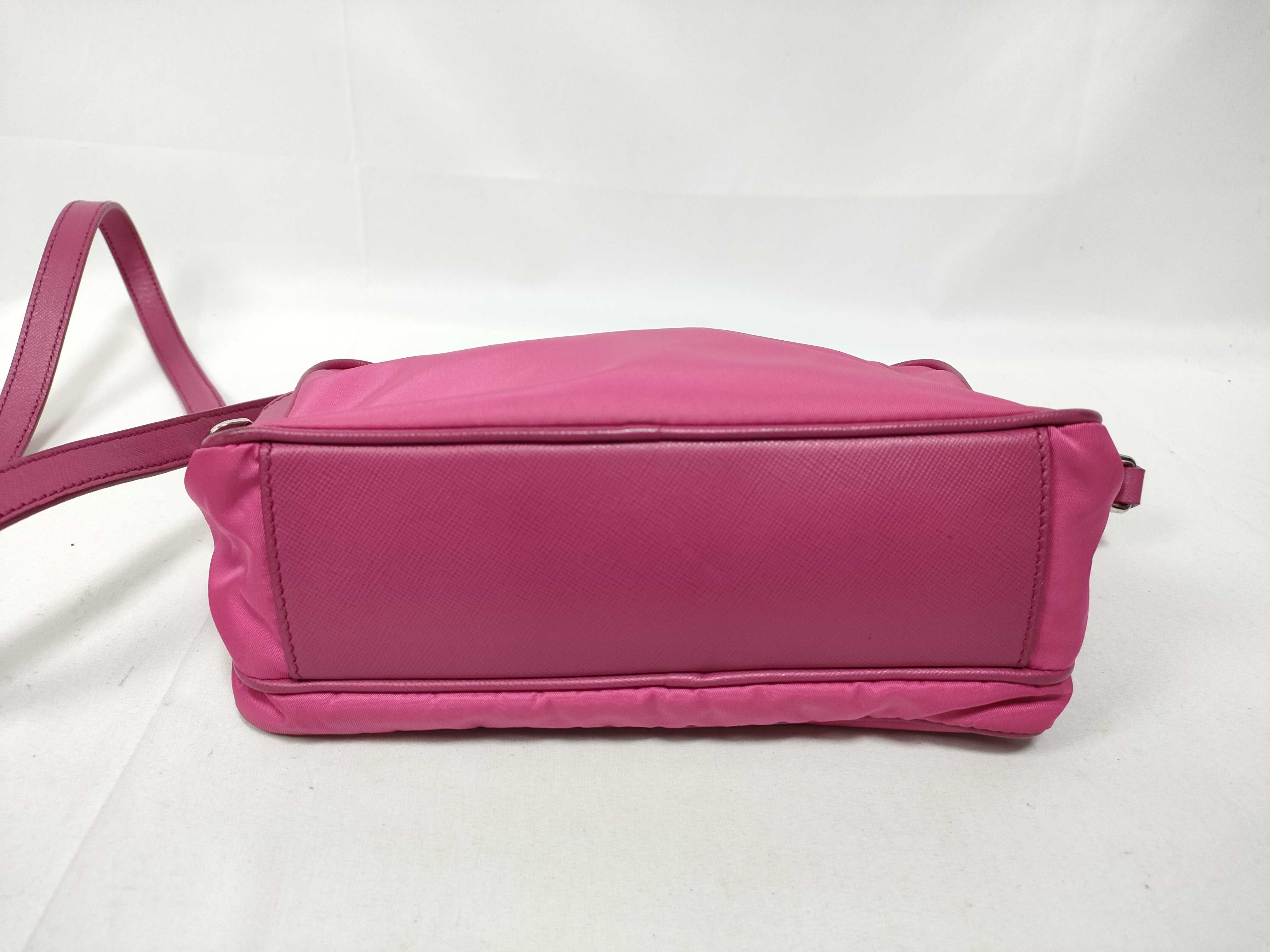Tessuto x Saffiano Shoulder Bag, Pink BT1010 — view 3