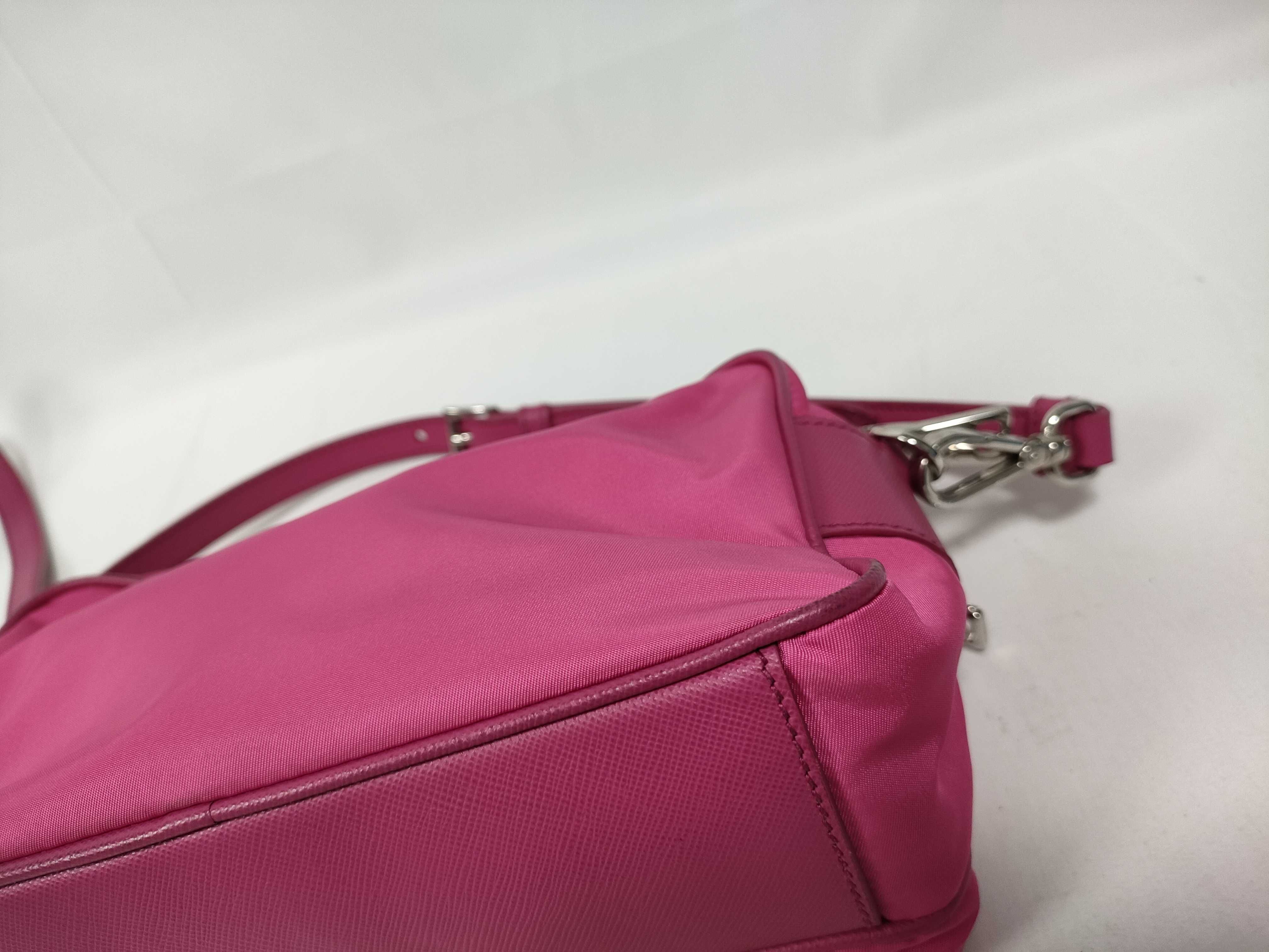 Tessuto x Saffiano Shoulder Bag, Pink BT1010 — view 4