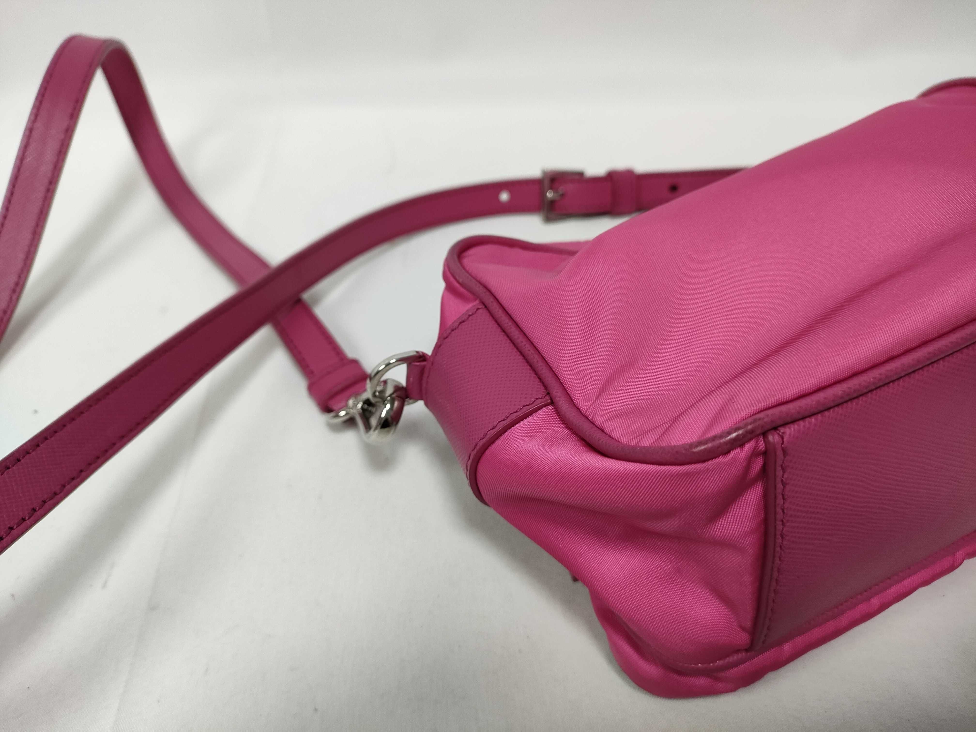 Tessuto x Saffiano Shoulder Bag, Pink BT1010 — view 5