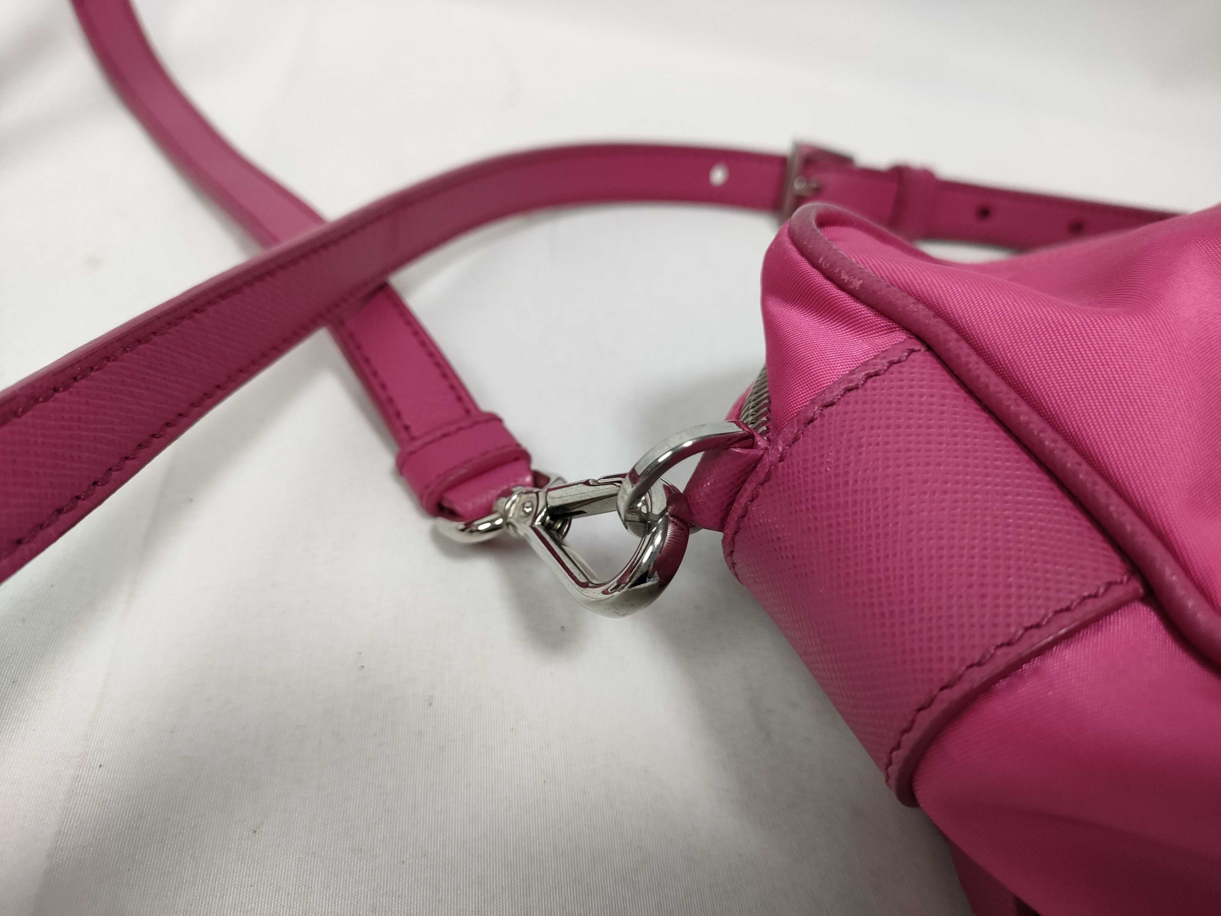 Tessuto x Saffiano Shoulder Bag, Pink BT1010 — view 6