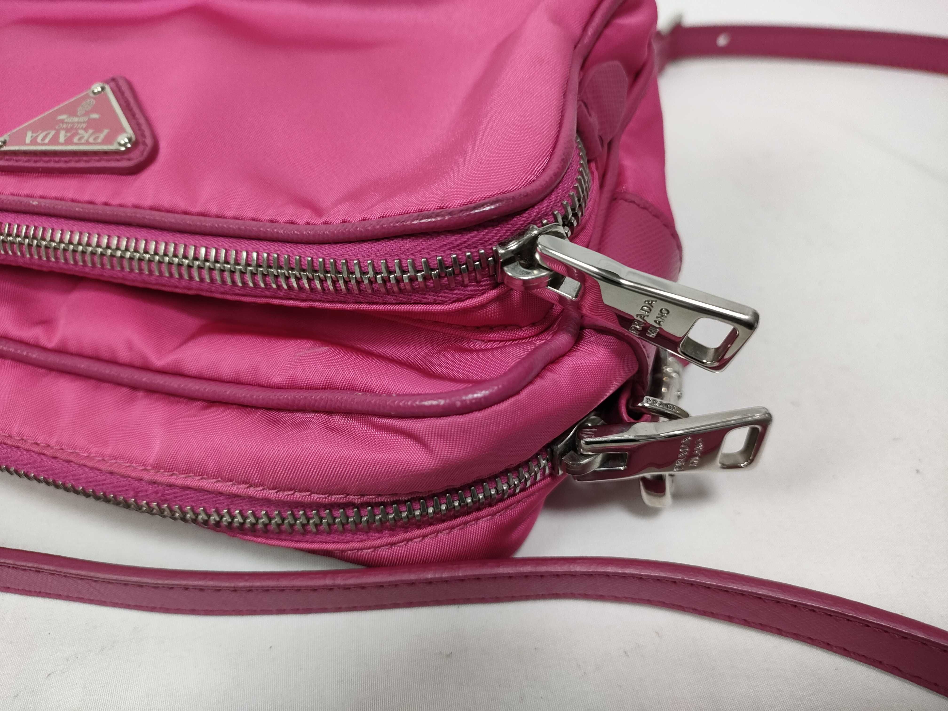 Tessuto x Saffiano Shoulder Bag, Pink BT1010 — view 10
