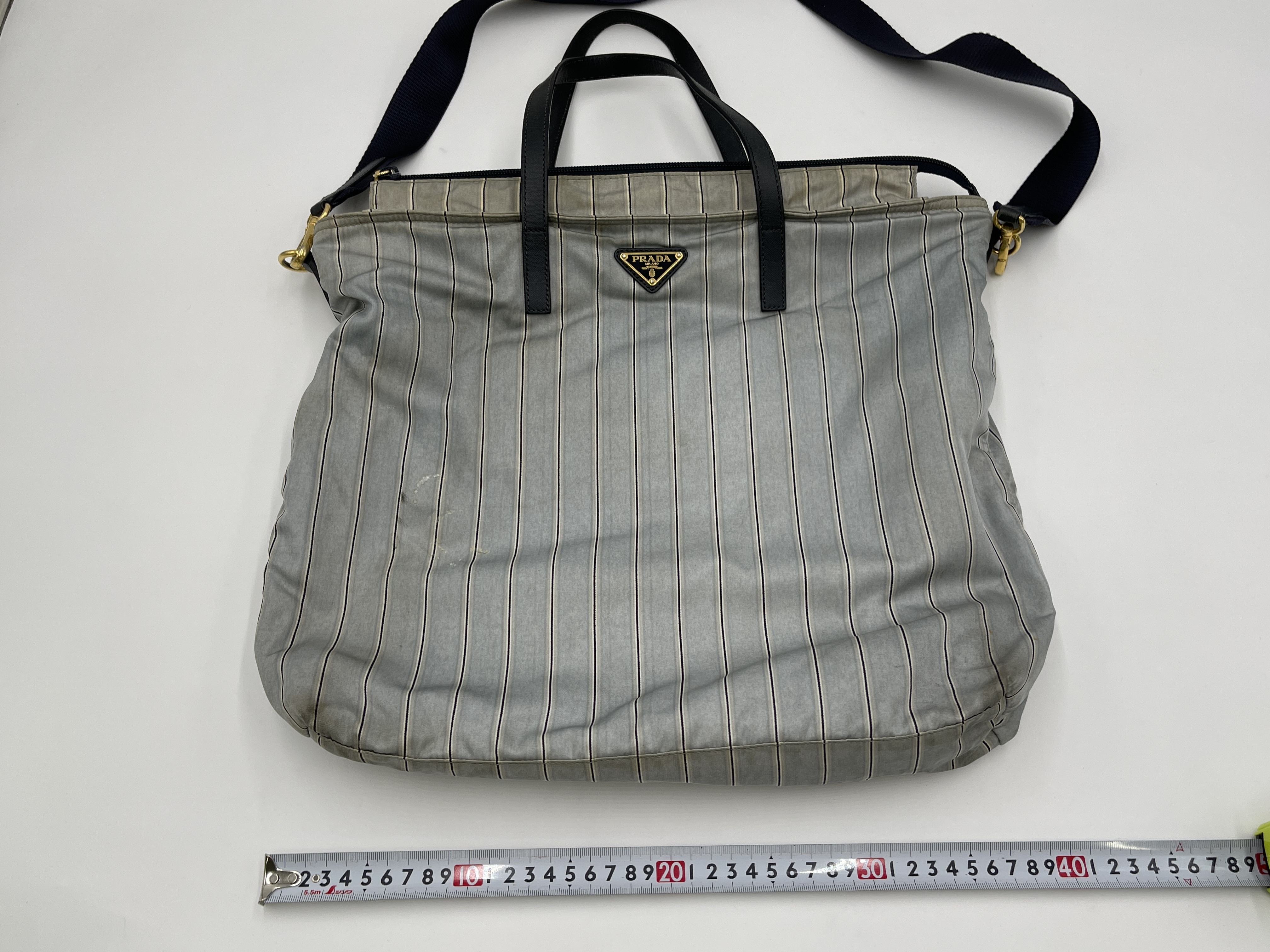 Nylon Striped Handbag 2WAY Shoulder Bag — view 13