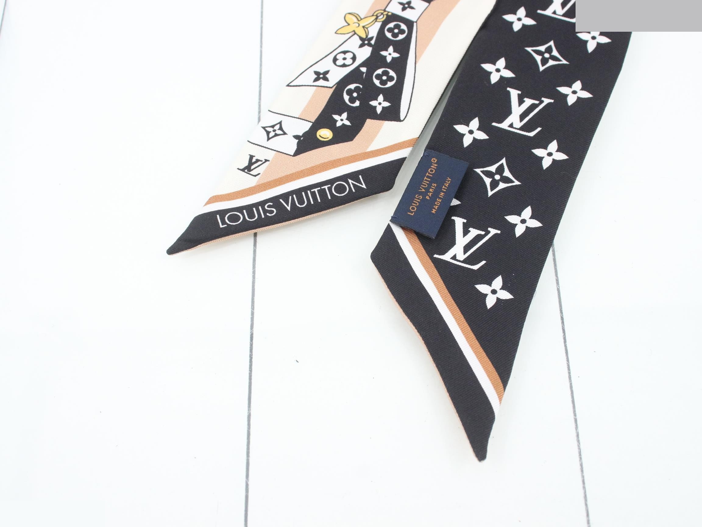 Bandeau BB LV Bow Noir Scarf M96176 — view 3