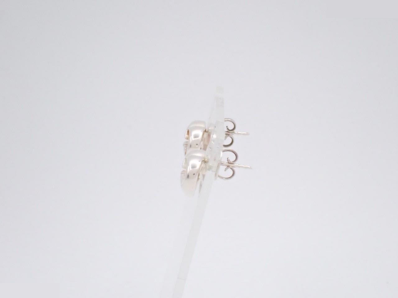 Interlon King G Heart Earrings, 925 sterling silver, 5.0g, with box. — view 3
