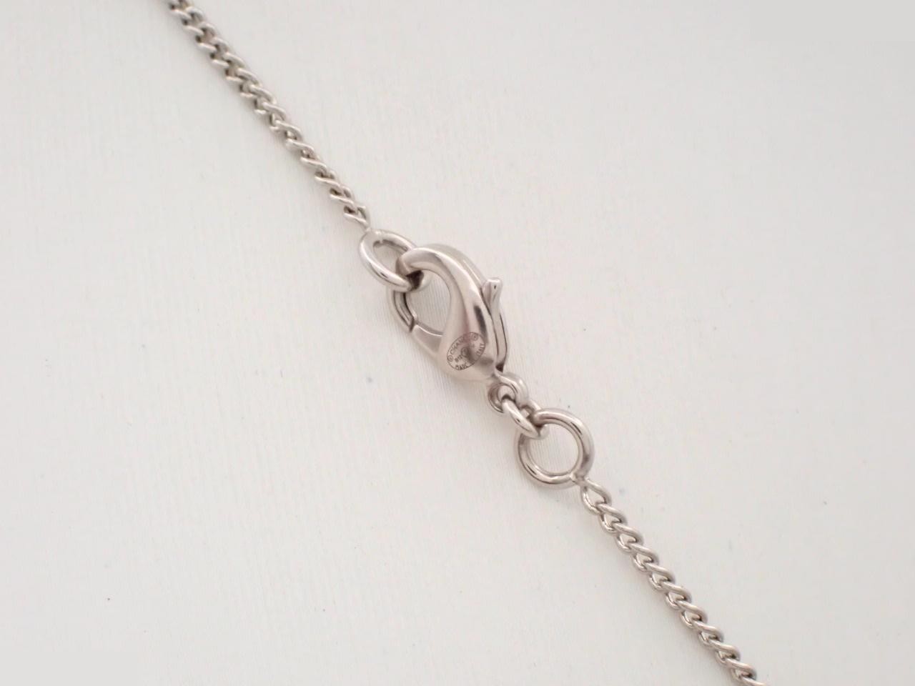 Necklace, Coco Mark design, rhinestones, silver, B12V, neck circumference approximately 47cm — view 2