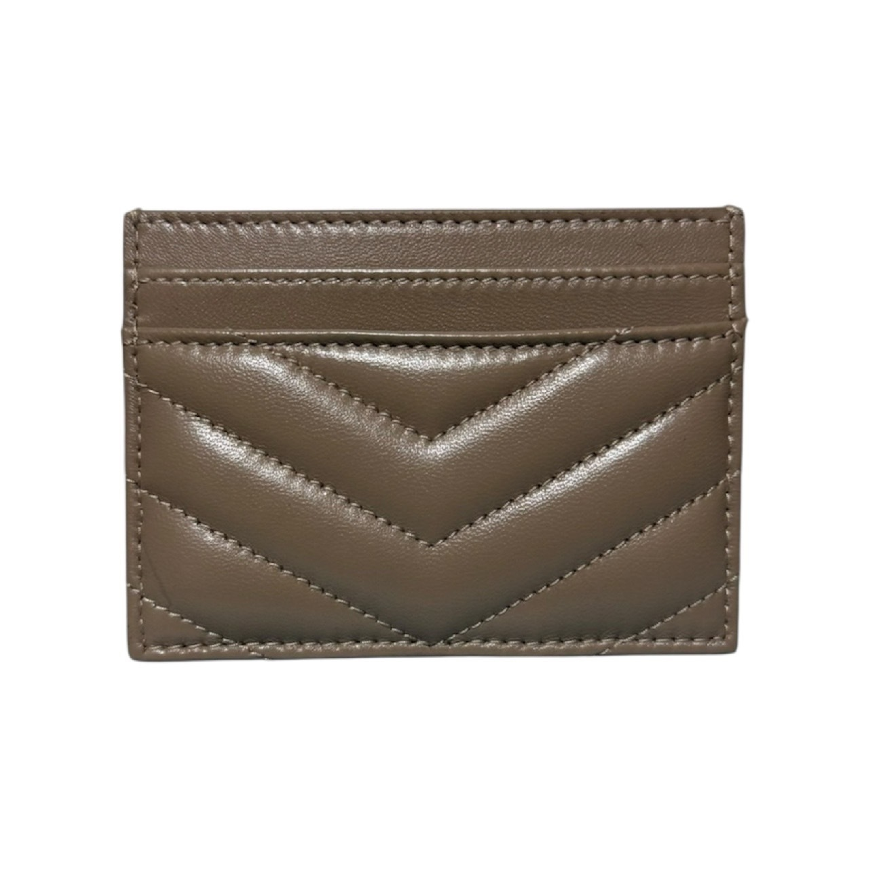 Cassandra Mocha Lambskin Card Case — view 2