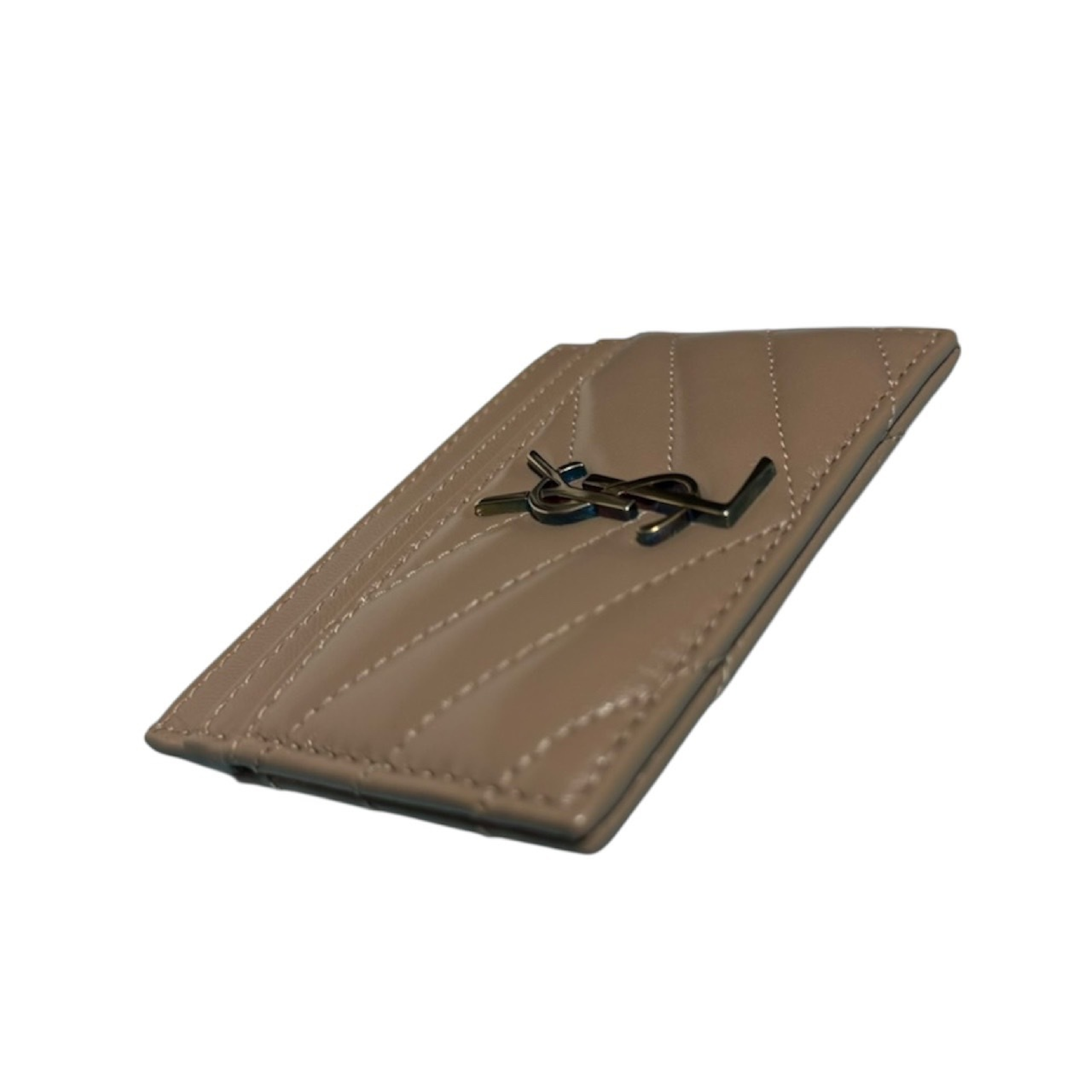 Cassandra Mocha Lambskin Card Case — view 3