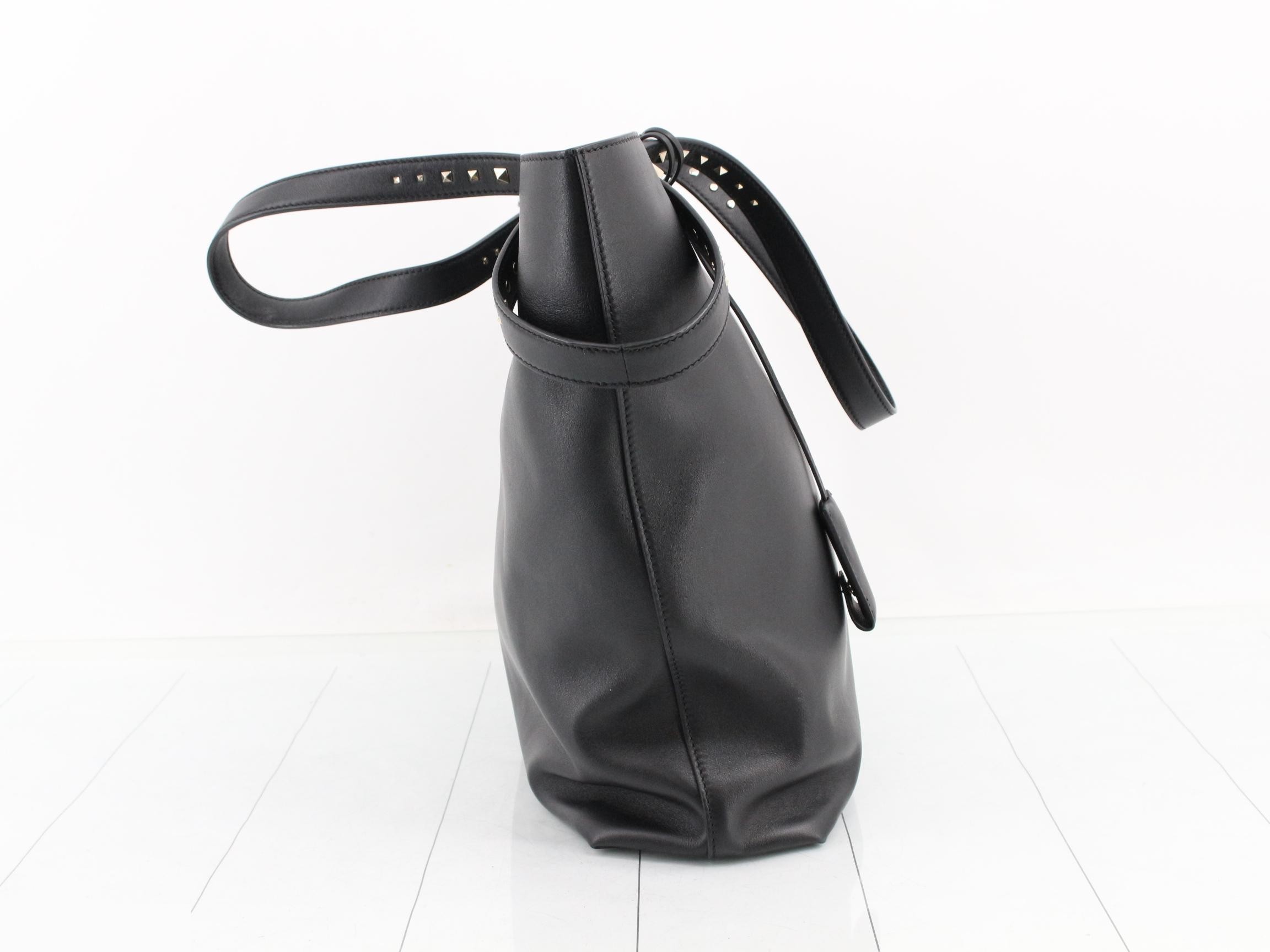 tote bag, leather, black — view 4